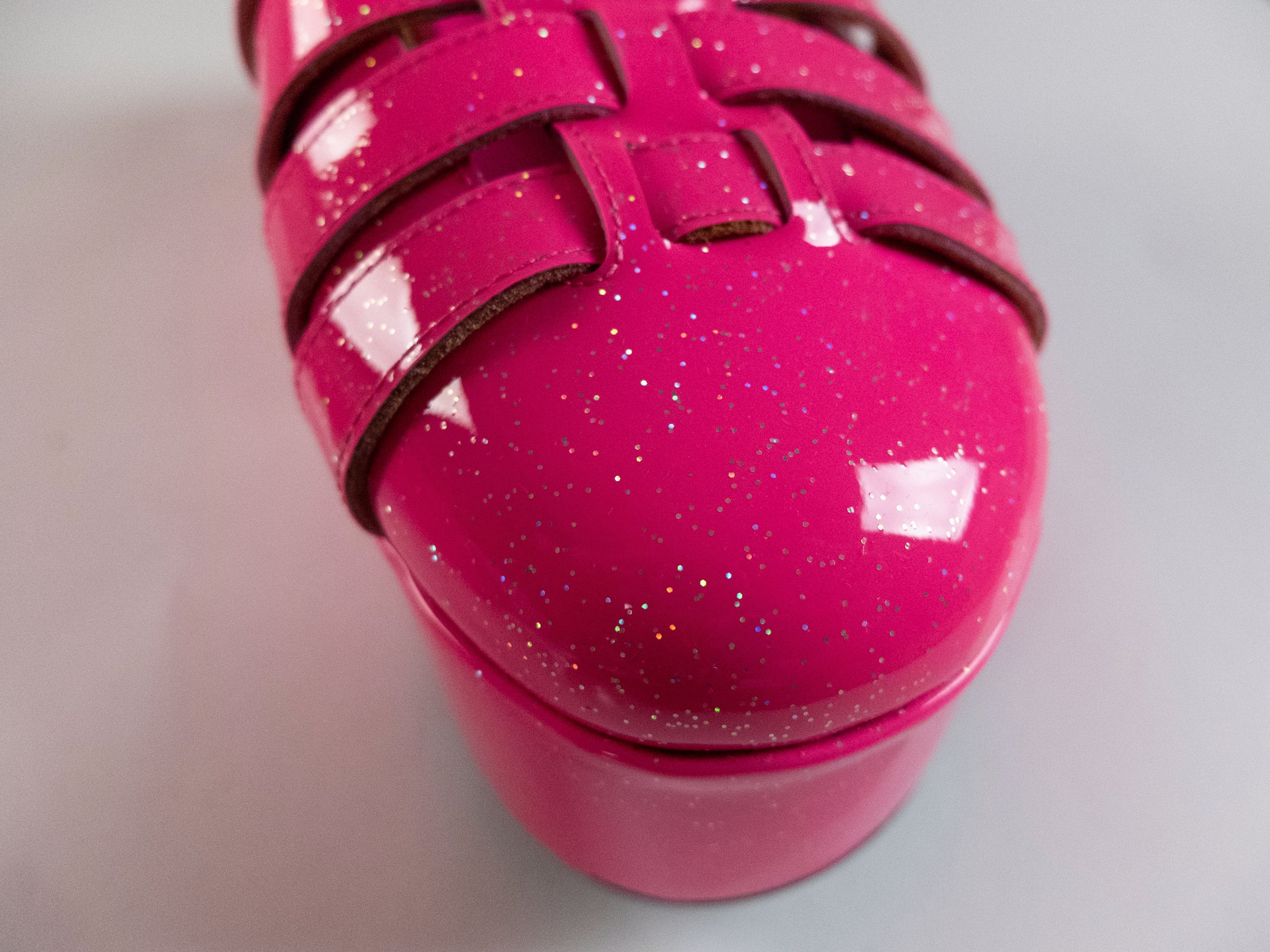 Loewe LOEWE Fisherman neon pink glitter platform wedge sandals 37 Size US 7 / IT 37 - 6 Thumbnail