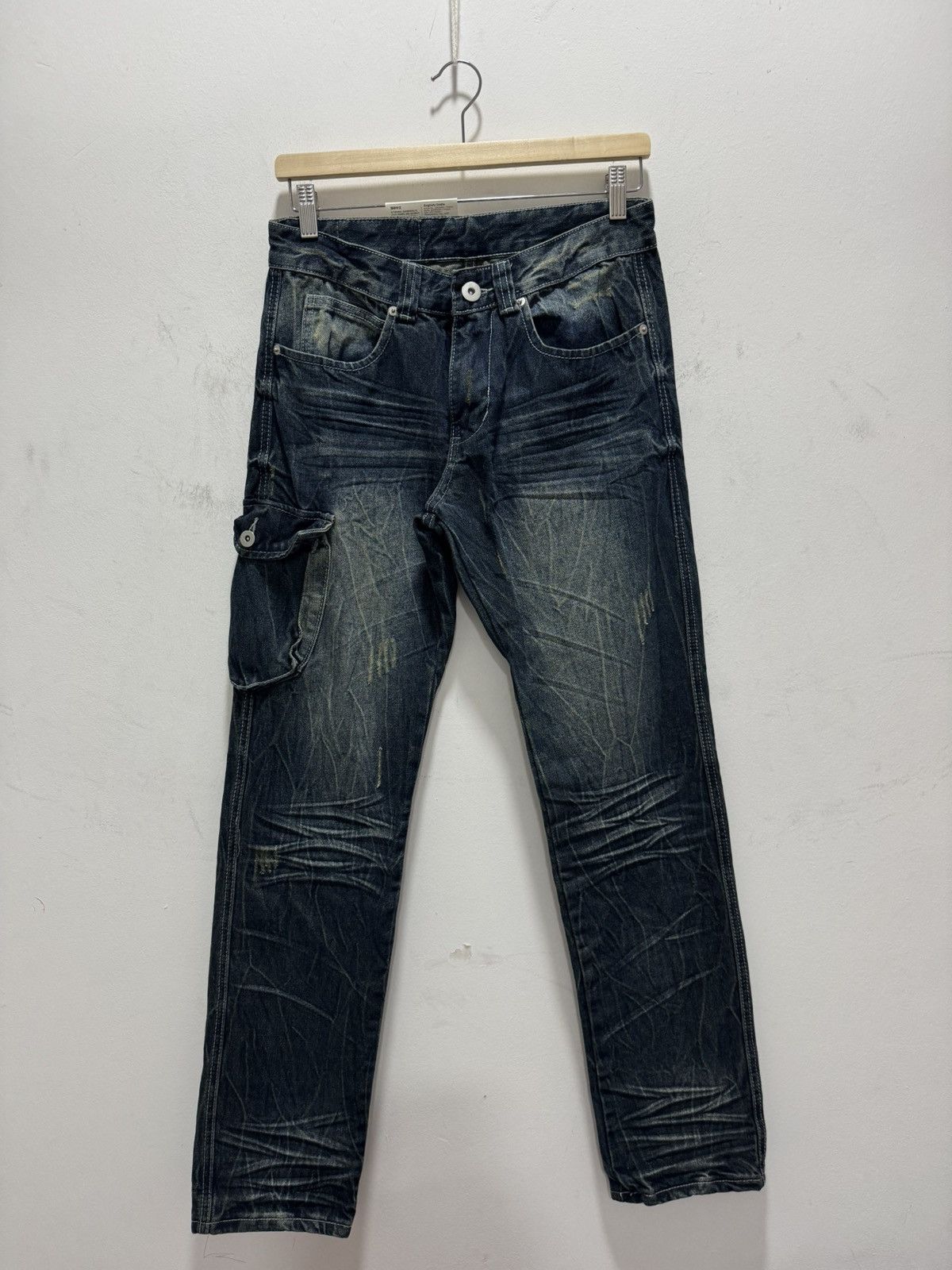 Vintage VINTAGE ARCADE CARGO STYLE RARE DISTRESSED DENIM JEANS Size US 29 - 1 Thumbnail