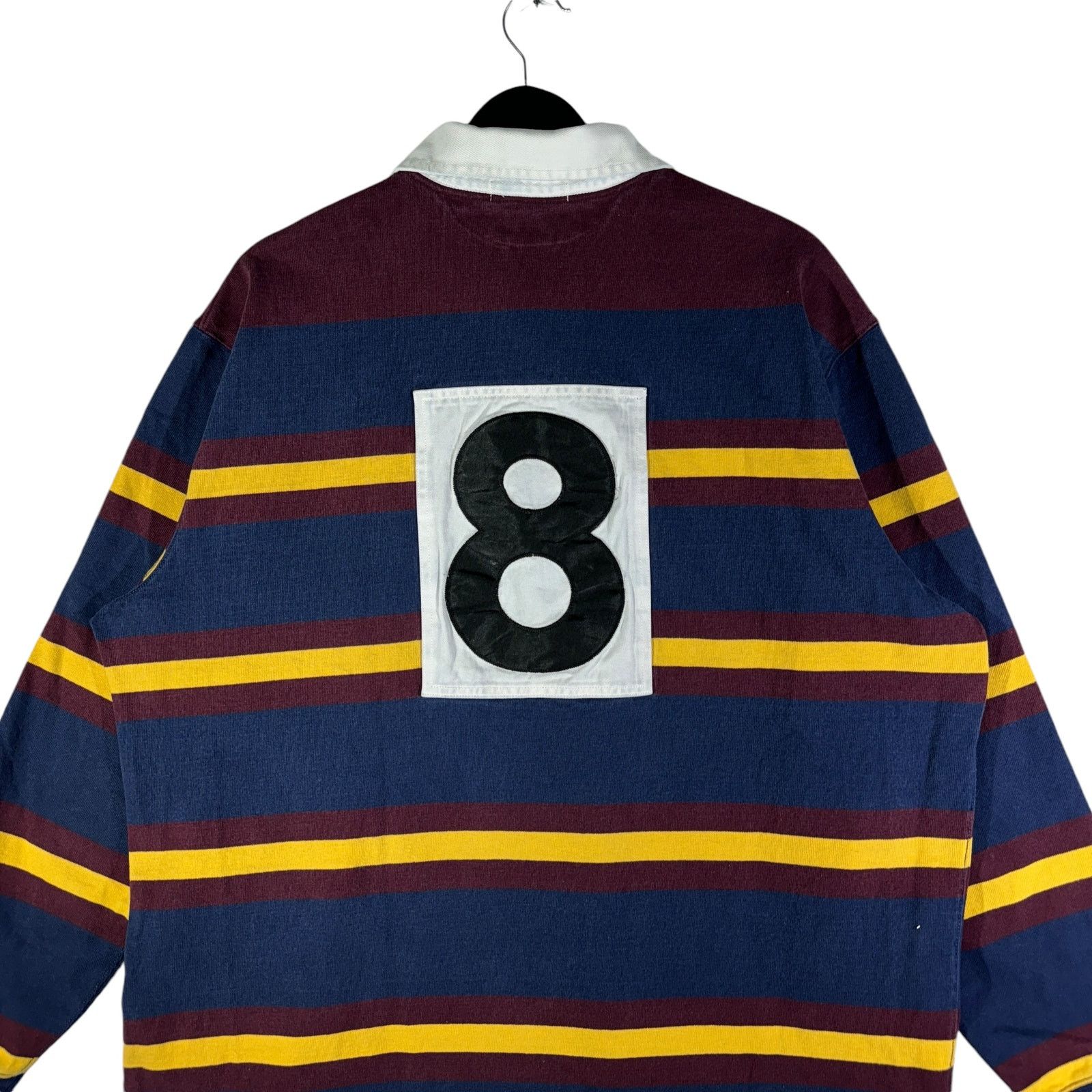 Polo Ralph Lauren Vintage Polo Ralph Lauren Striped Long Sleeve Rugby Size US XL / EU 56 / 4 - 6 Thumbnail