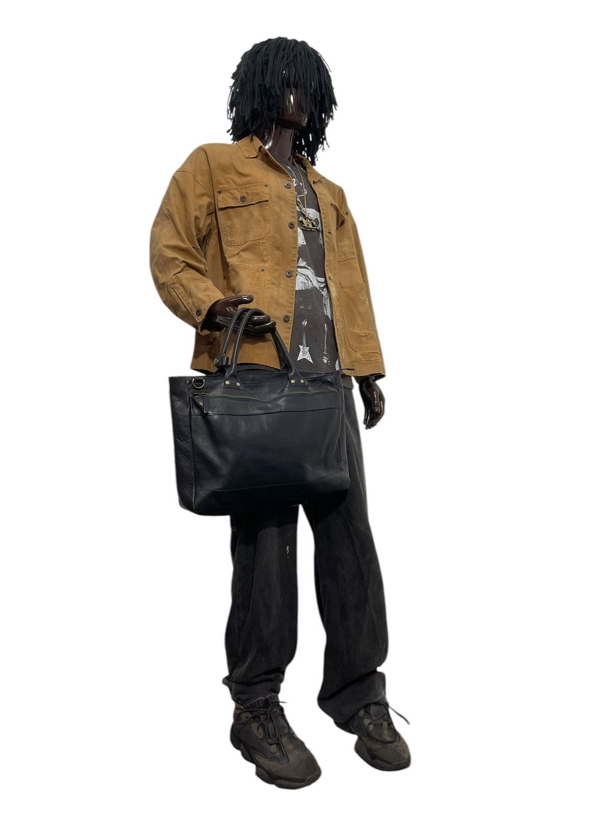 Genuine Leather Full Leather Complete Works Tote Brief Bag 1🟩7 Size ONE SIZE - 3 Thumbnail