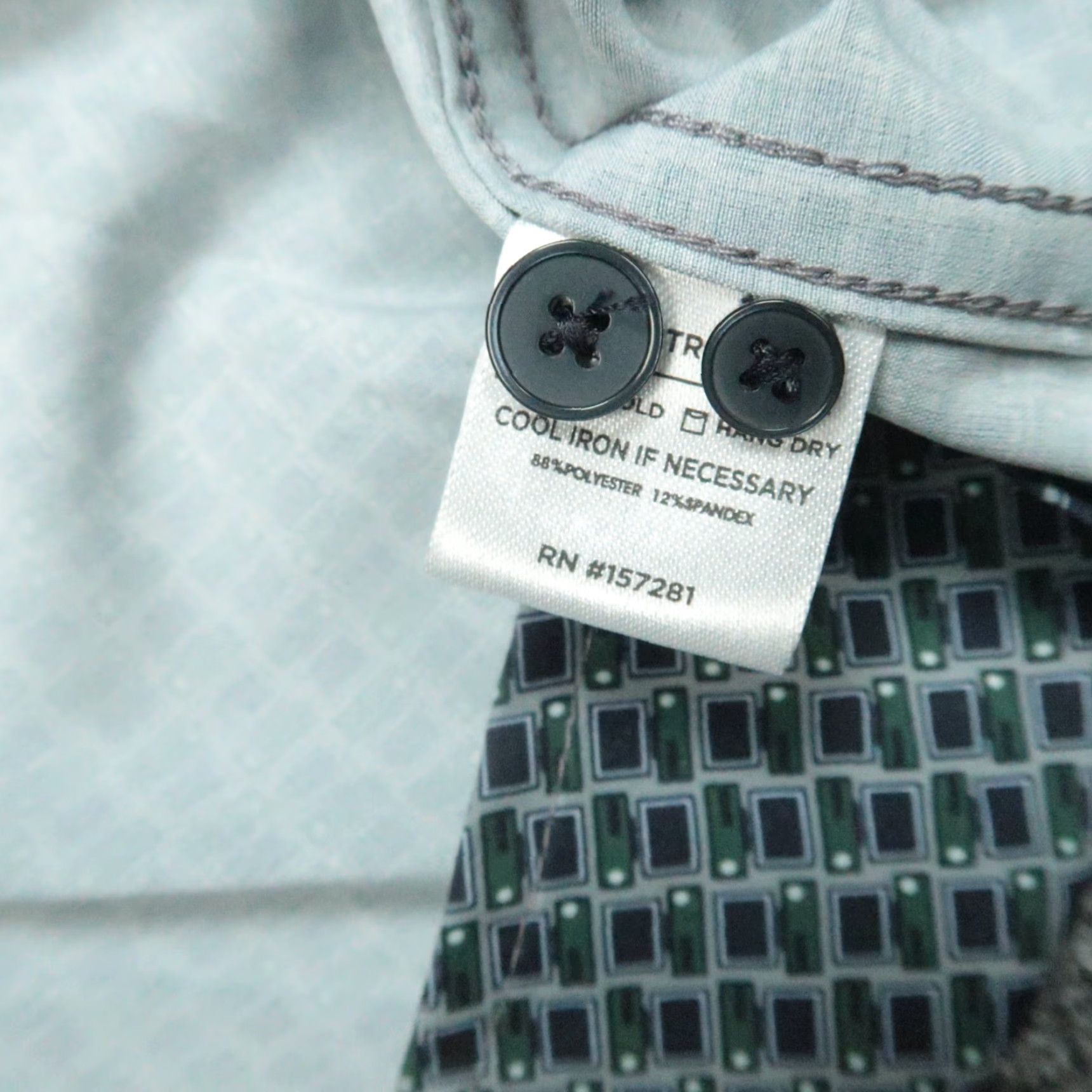 Mizzen+Main Mizzen+Main Shirt Mens Large Blue Geometric Long Sleeve Button Up Size US L / EU 52-54 / 3 - 4 Thumbnail