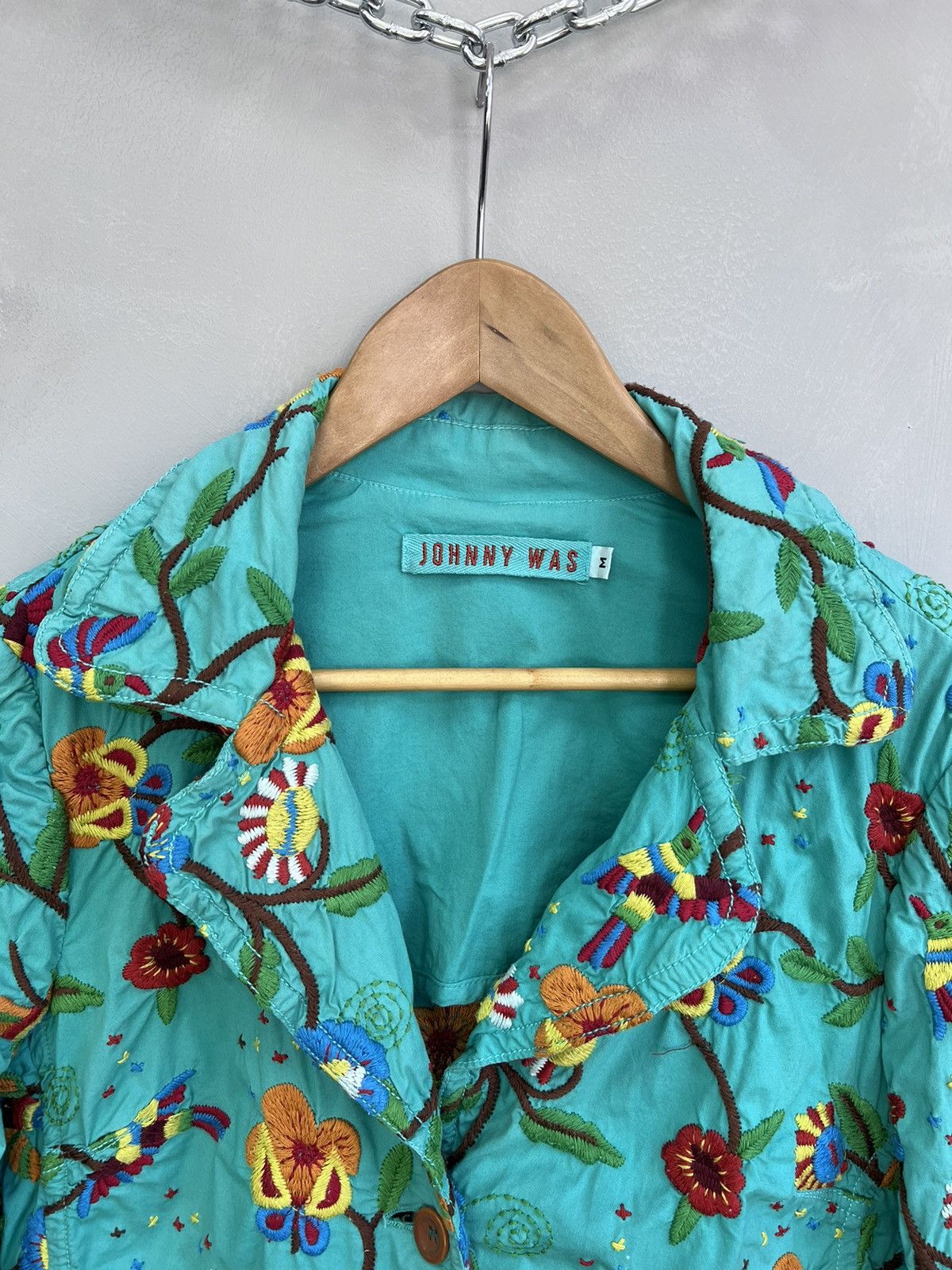 Johnny Was × Vintage Biya by Johnny Was cotton Blazer made in USA floral Size S / US 4 / IT 40 - 2 Thumbnail