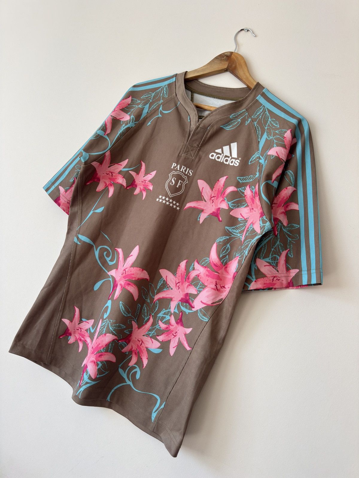 Adidas Vintage SF Paris 2007-2008 Away Rugby Jersey Adidas Shirt Size US L / EU 52-54 / 3 - 3 Thumbnail