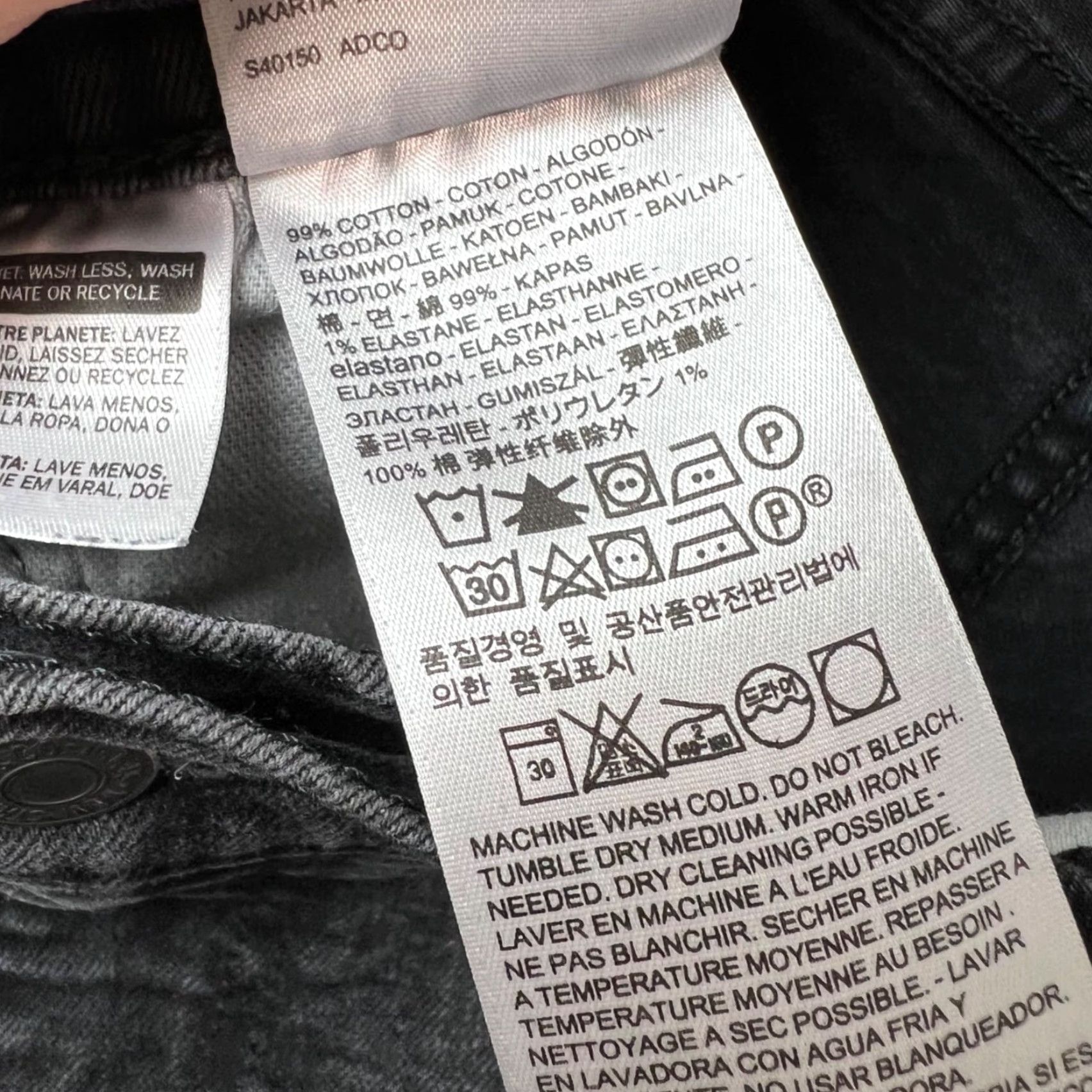 Levi's Levis 514 Mens Jeans Black Cotton Blend Denim Straight 33x29 Regular Pocket 5-Pocket Design Denim Men Jeans Levi's 500 Series Size US 33 - 4 Thumbnail