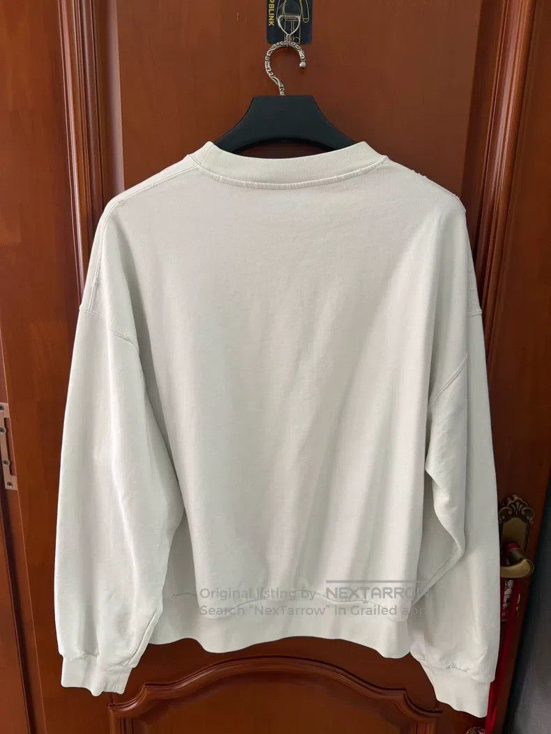 Balenciaga Balenciaga White Scissors Wheat Logo Sweatshirt Size US L / EU 52-54 / 3 - 2 Thumbnail