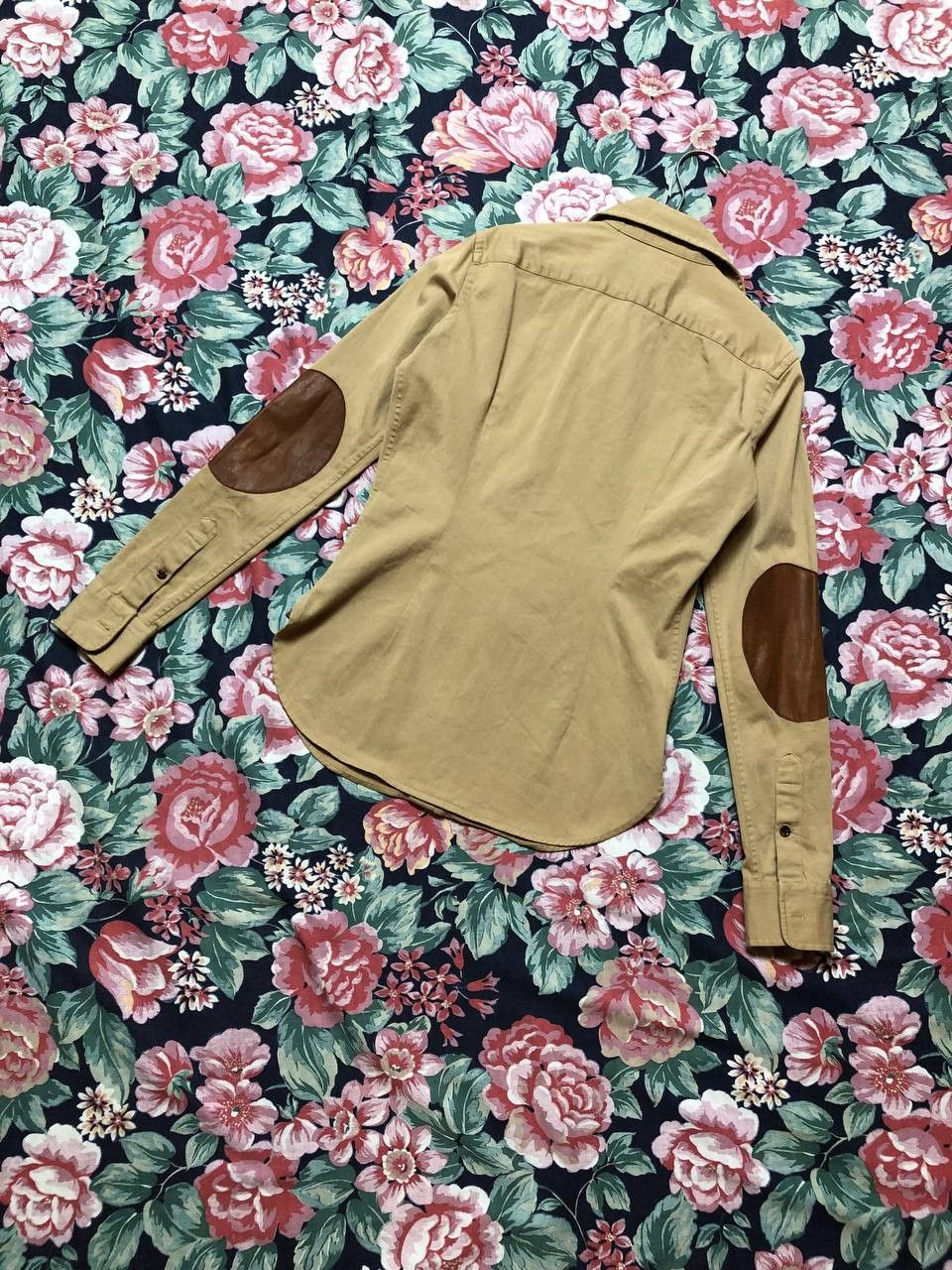 Polo Ralph Lauren Ralph Lauren Leather-Trim Twill Shirt Tan Brown Safari Size M / US 6-8 / IT 42-44 - 7 Thumbnail