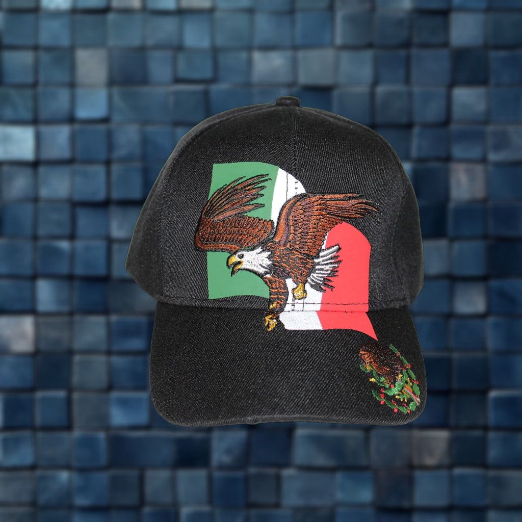 Vintage VINTAGE ACE Baseball Cap Men Adjustable Black Mexico Eagle Mexican Flag Size ONE SIZE - 1 Thumbnail