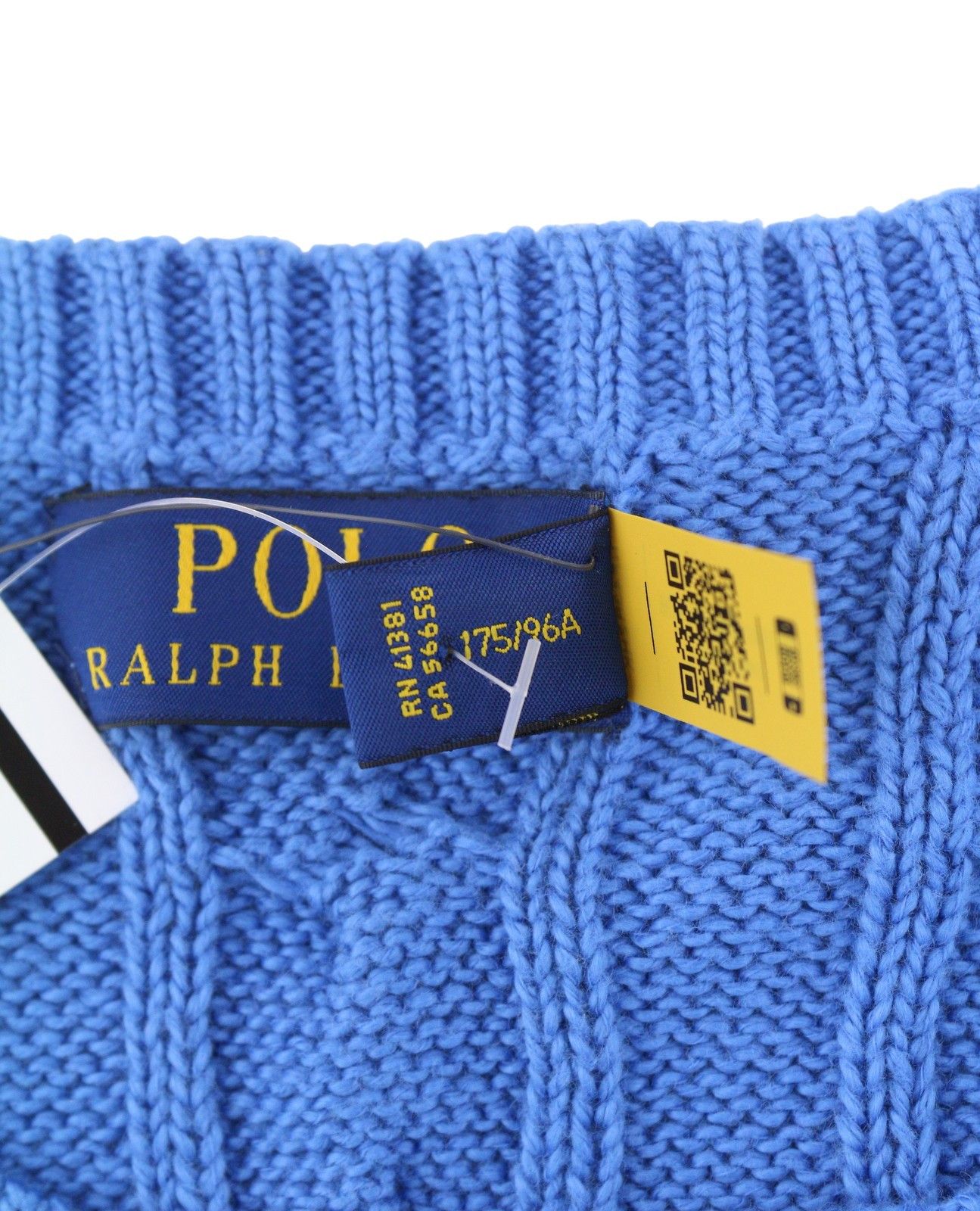 Ralph Lauren BLUE M Cable Knit Crew Pullover 86951 Size US M / EU 48-50 / 2 - 11 Thumbnail