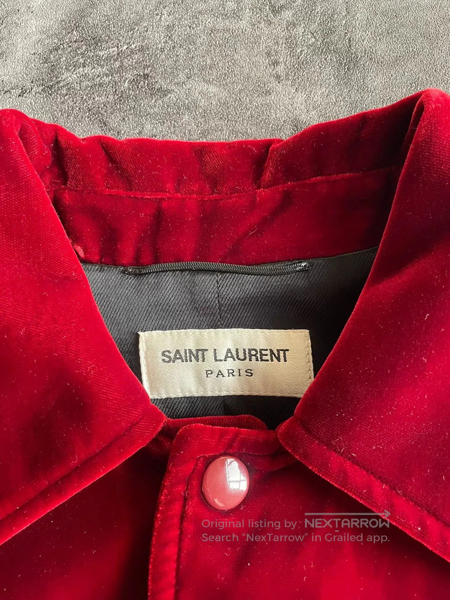 Saint Laurent Paris Saint Laurent Red Velvet Music Note Jacket. Size US XS / EU 42 / 0 - 4 Thumbnail