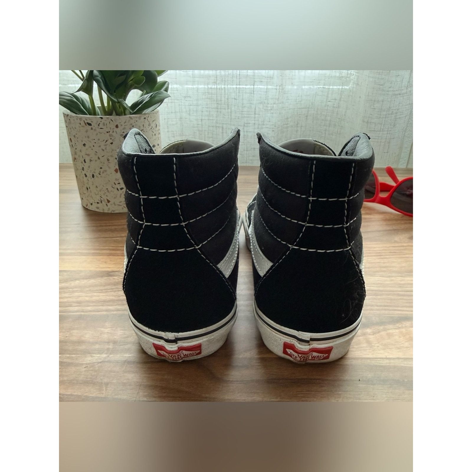 Vans Vans Black and White Sk8-Hi Shoe Size US 6.5 / IT 36.5 - 3 Thumbnail