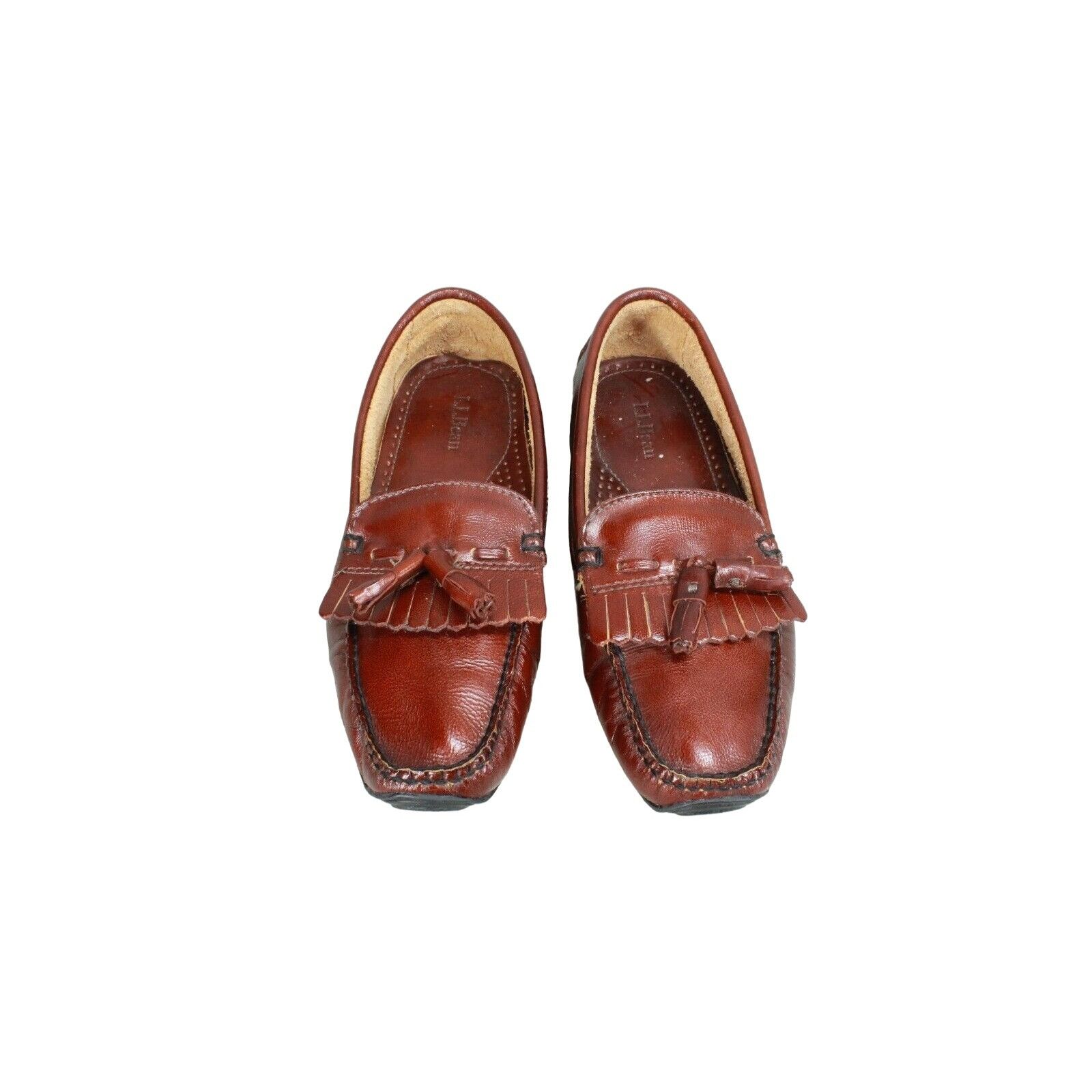 L.L. Bean × Leather LL BEAN Tassels Soft Flexible Pebble Sole Shoes Size US 6 / IT 36 - 5 Thumbnail
