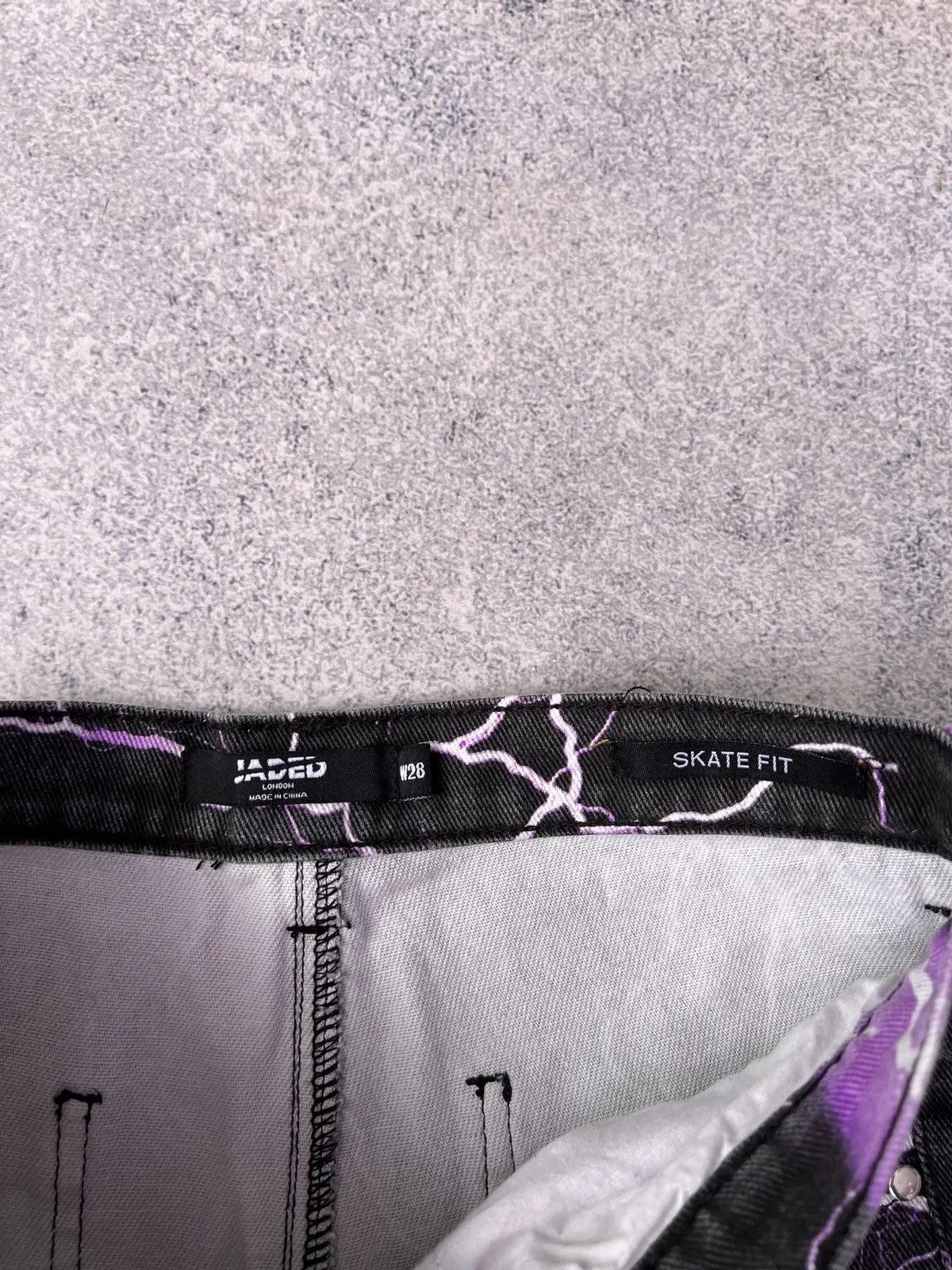 Jaded London × Vintage Vintage Jaded London women’s Purple Lightning Skate jeans Size 28" / US 6 / IT 42 - 7 Thumbnail
