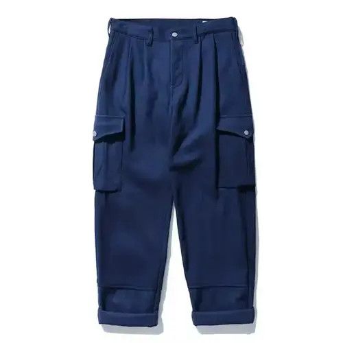 Japanese Brand 21SS Indigo Union Japan Blue Dyed Sashiko Kendo Cargo Pants Size US 32 / EU 48 - 3 Thumbnail