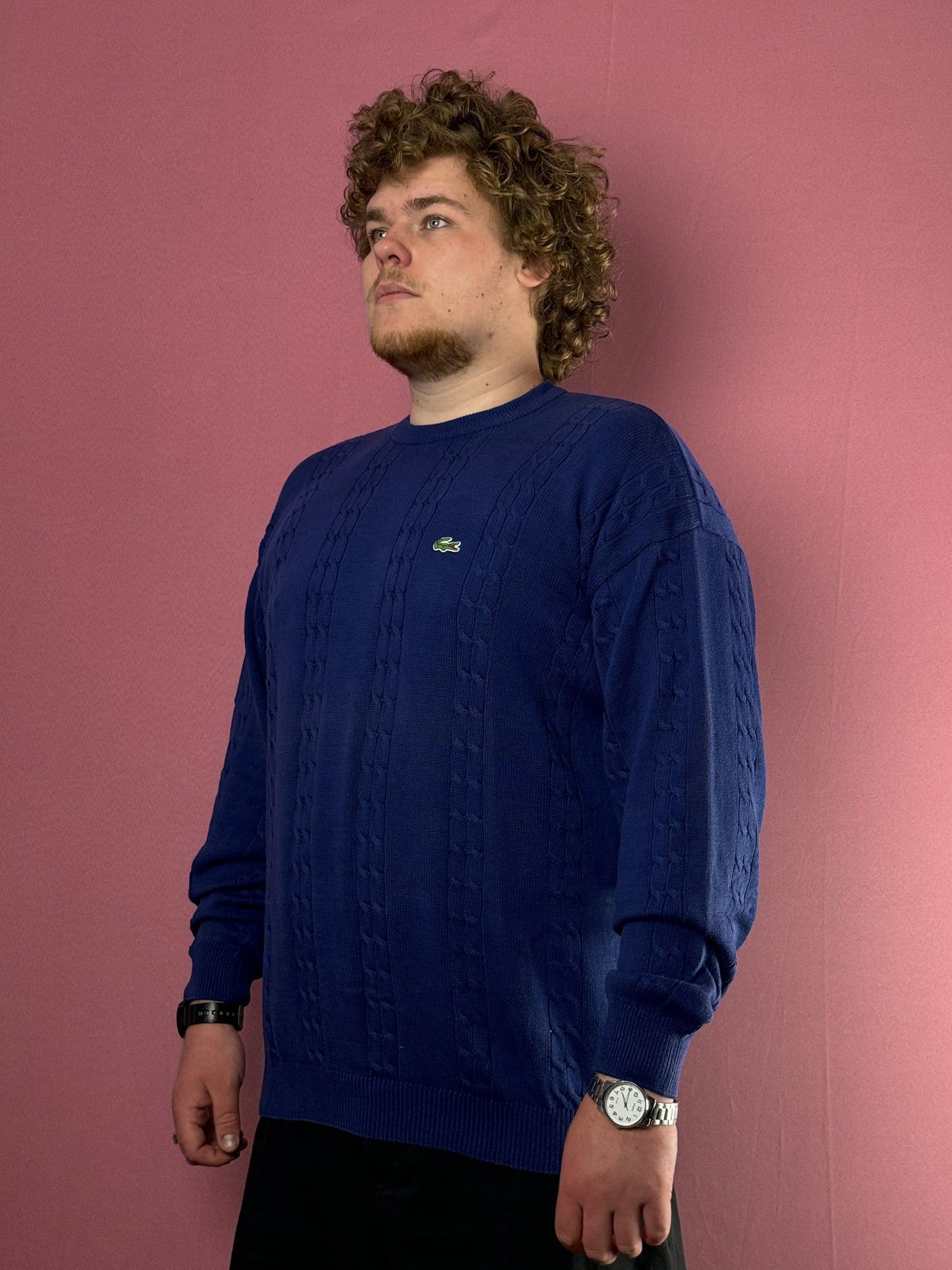 Lacoste Lacoste Vintage Men's Cable Knit Sweater - XXXL Size US XXL / EU 58 / 5 - 1 Thumbnail