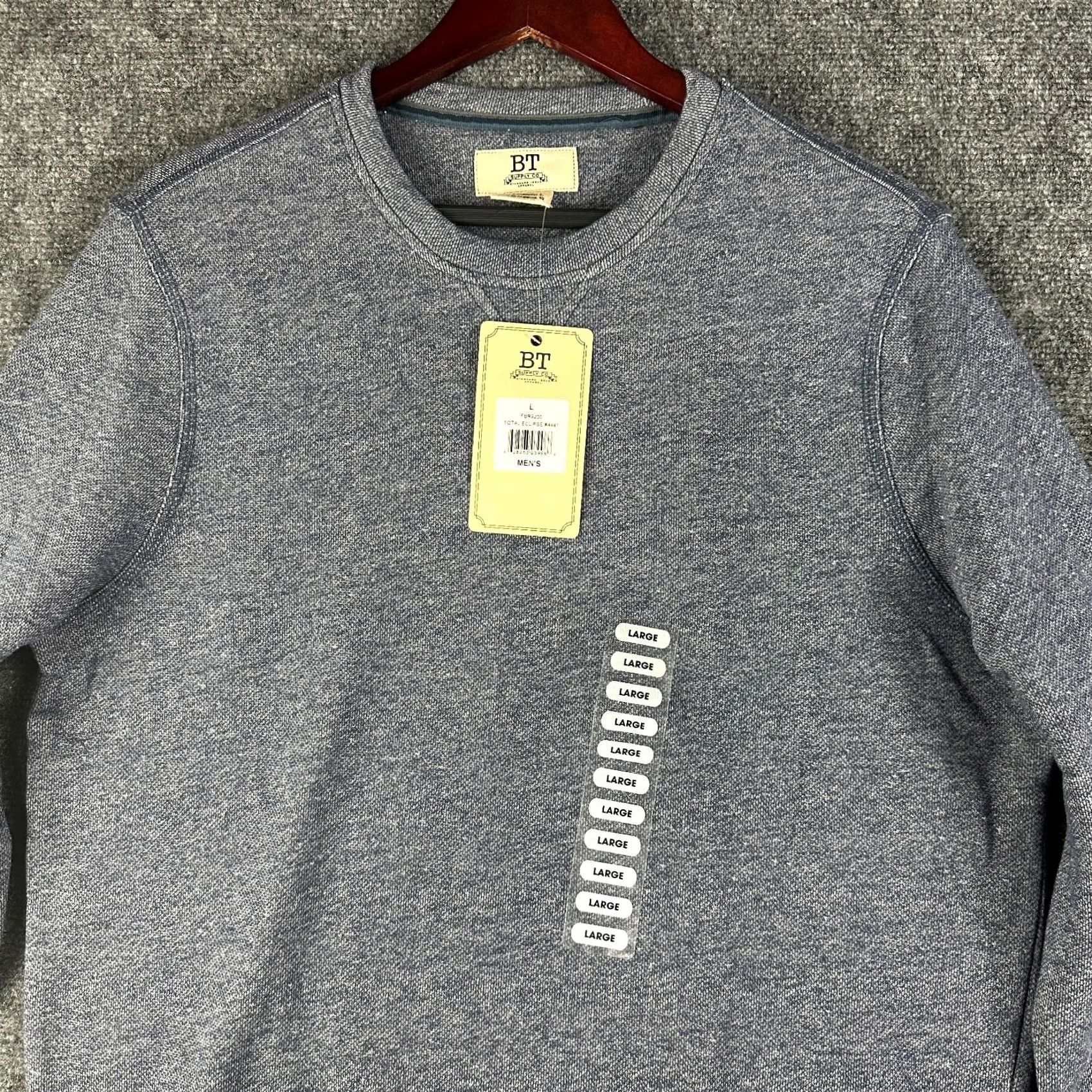 Vintage BT Supply Co Sweatshirt Mens L Blue Pullover Ribbed Cuffs NEW Vintage University Classic Modern Ribbed Hem Size US L / EU 52-54 / 3 - 3 Thumbnail