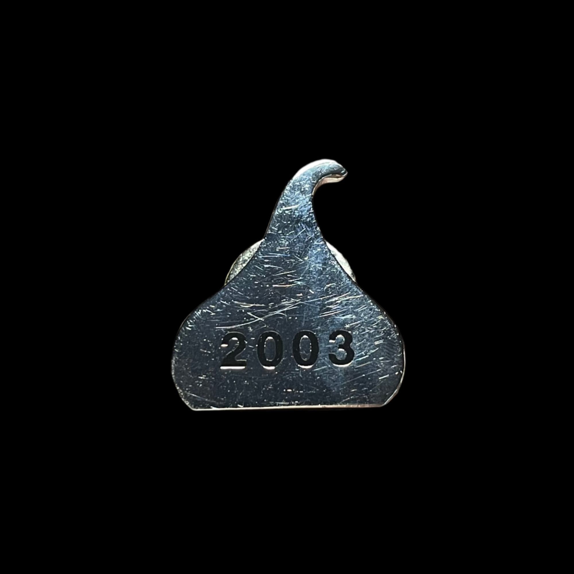 Vintage 2003 Hershey Chocolate Candy Kisses Silver Tone Brooch Pin Size ONE SIZE - 2 Thumbnail