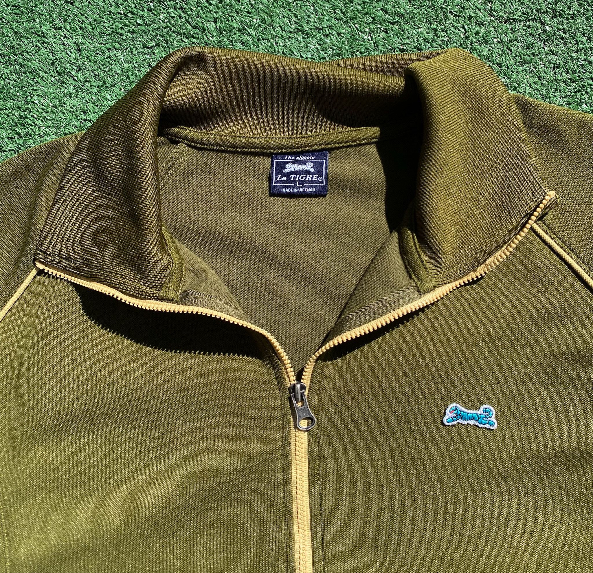 Le TIGRE Le Tigre Olive Green Blue Tiger Full Zip Track Jacket Large Size US L / EU 52-54 / 3 - 4 Thumbnail