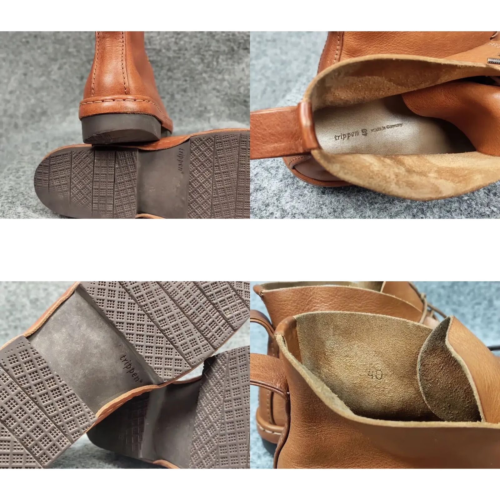 Trippen Trippen Germany Elegant unisex Brown Leather Avantgarde Boot Size US 7 / IT 37 - 11 Thumbnail