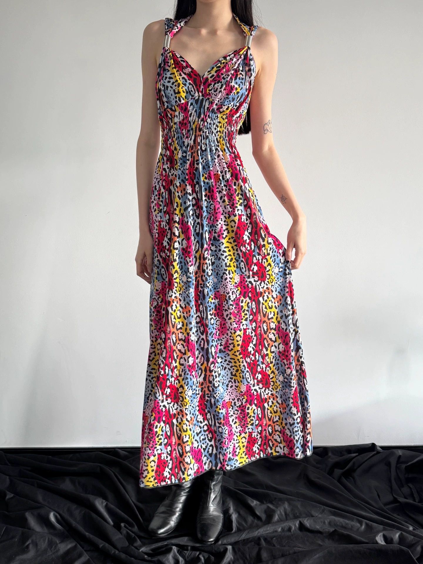 Other French Brand Leopard Print Dress 86B/64W/137L Size L / US 10 / IT 46 - 1 Thumbnail