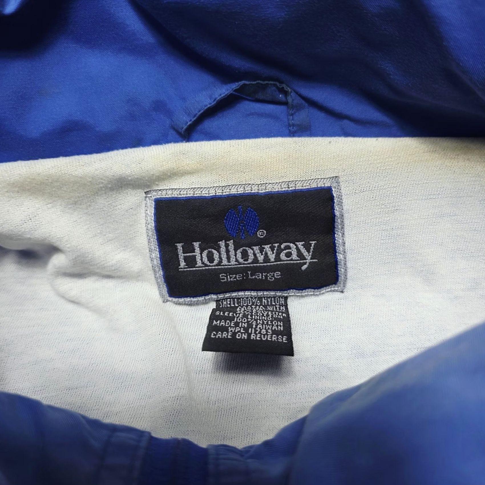 Holloway VINTAGE Holloway Track Jacket Mens Large Blue 90s Team Sports Windbreaker Full Zip Size US L / EU 52-54 / 3 - 7 Thumbnail
