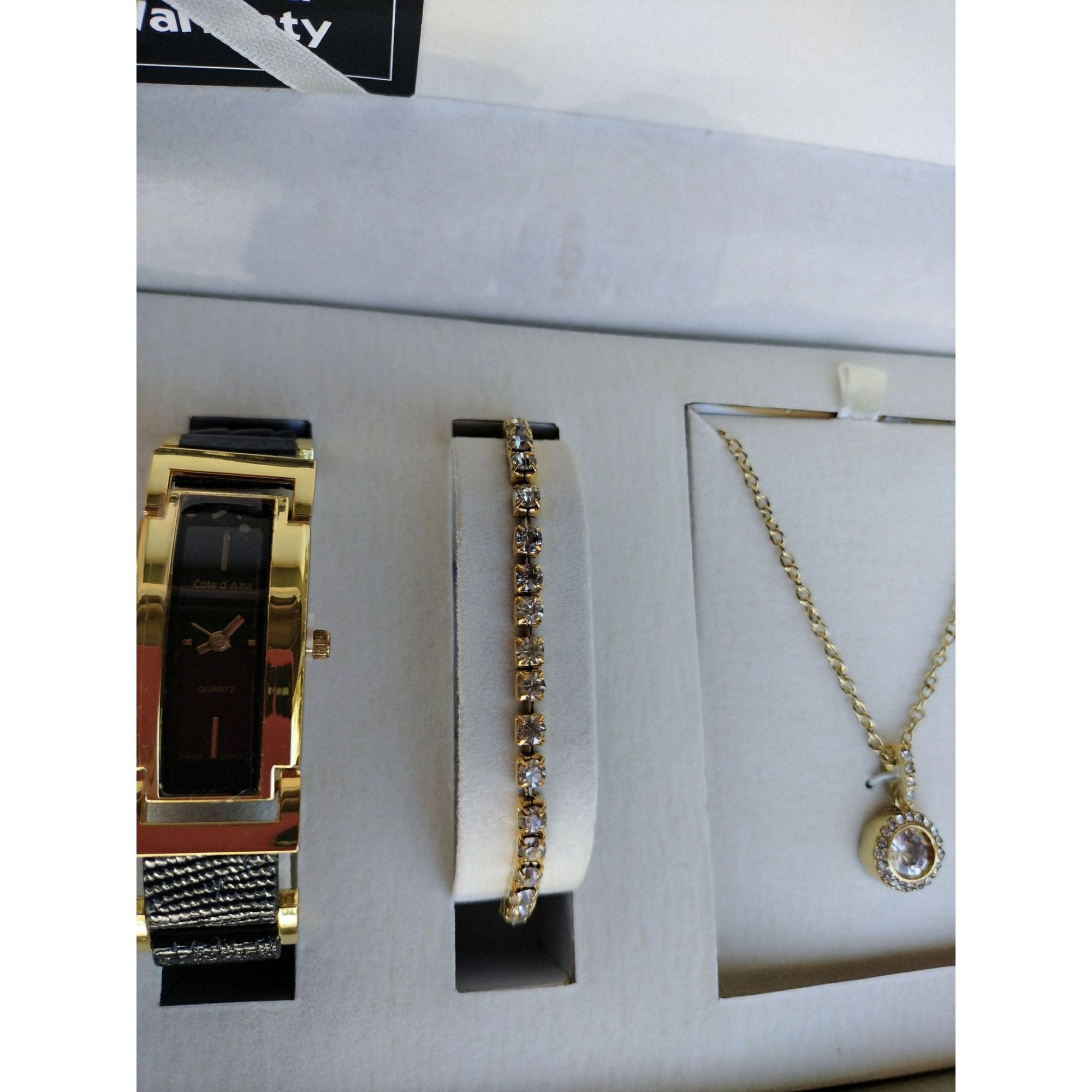 Vintage Cote D Azur Jewelry Set Watch Bracelet Necklace Gift Box Wom Size ONE SIZE - 7 Thumbnail