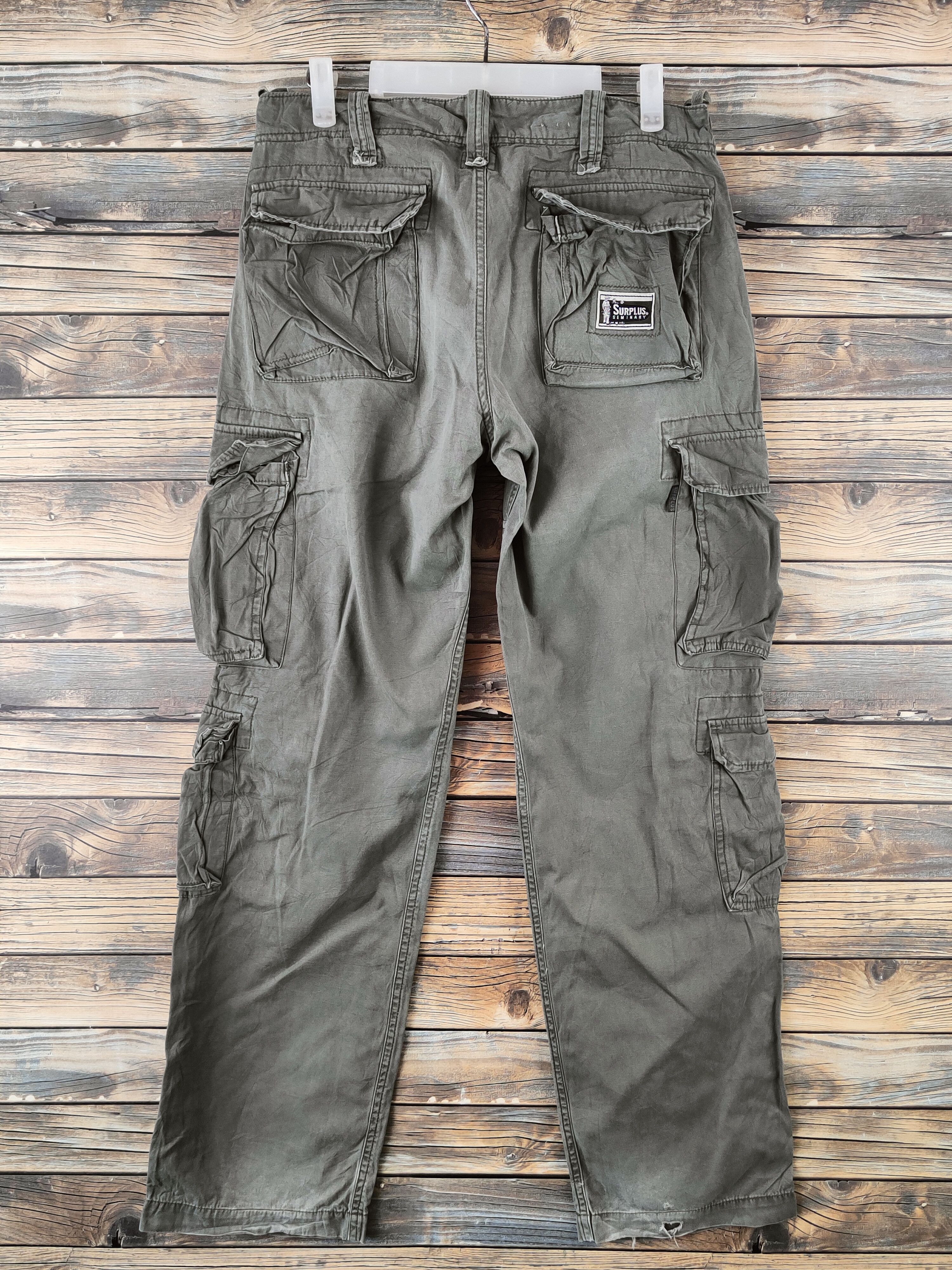 Surplus Research DL Surplus Green Multipocket Cargo Pants #46-954 Size US 31 - 7 Thumbnail