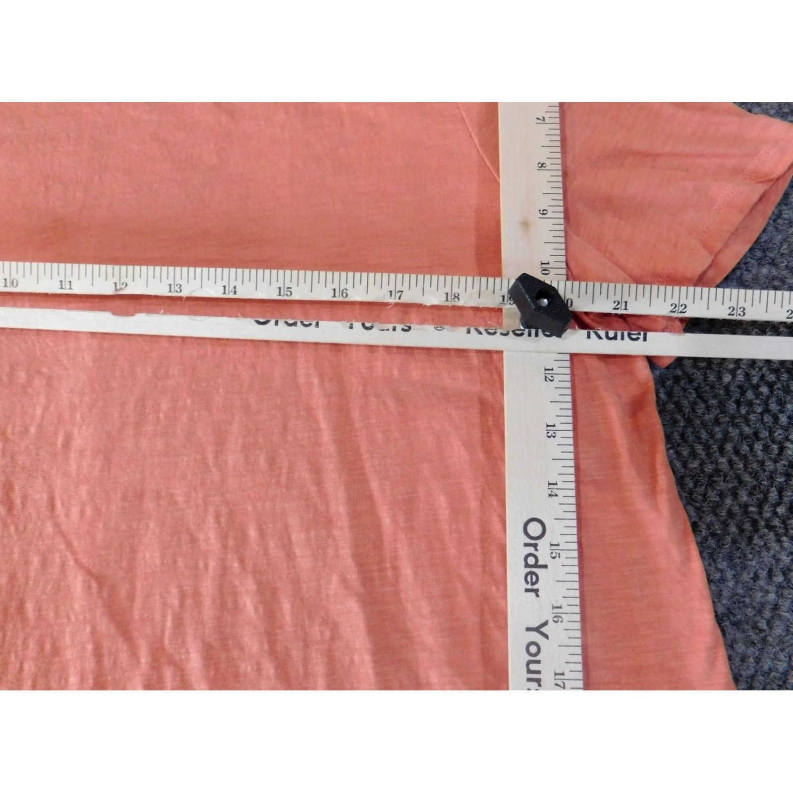Ann Taylor Ann Taylor Loft Blouse L Womens Maternity Orange Round Neck Short Sleeve Pullover Cotton Solid Ruffle Casual Casual Sleeve Boya? Size L / US 10 / IT 46 - 5 Thumbnail