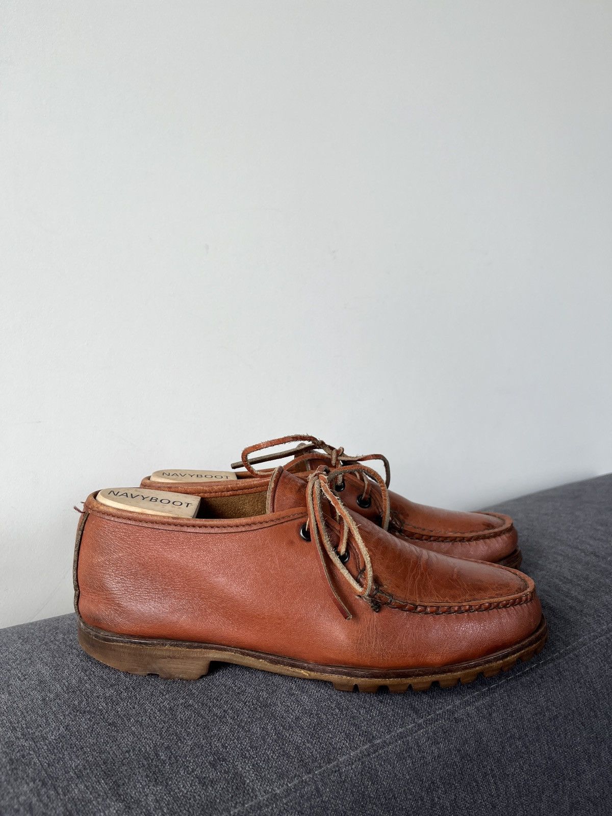 Quoddy Quoddy Handmade Leather Heritage Canoe Moccasins Boots Size US 7 / EU 40 - 2 Thumbnail
