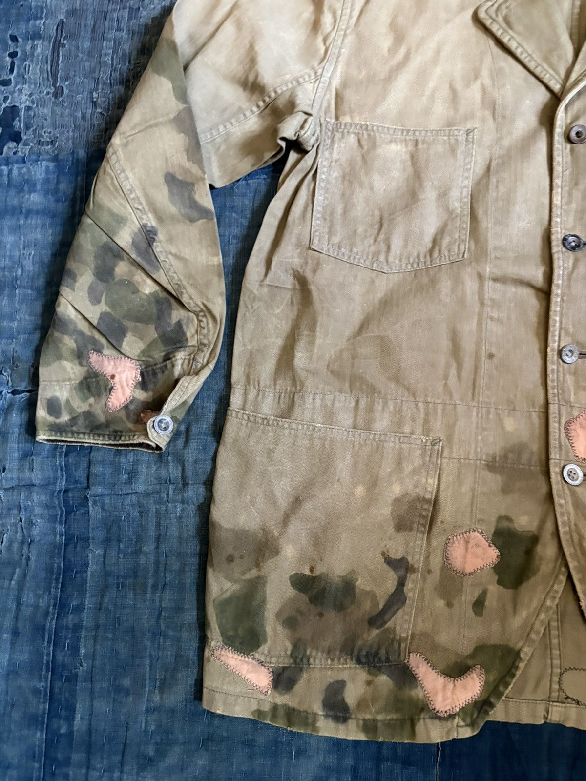 Kapital Kapital oiled cotton coverall camouflage patchwork Size US L / EU 52-54 / 3 - 5 Thumbnail