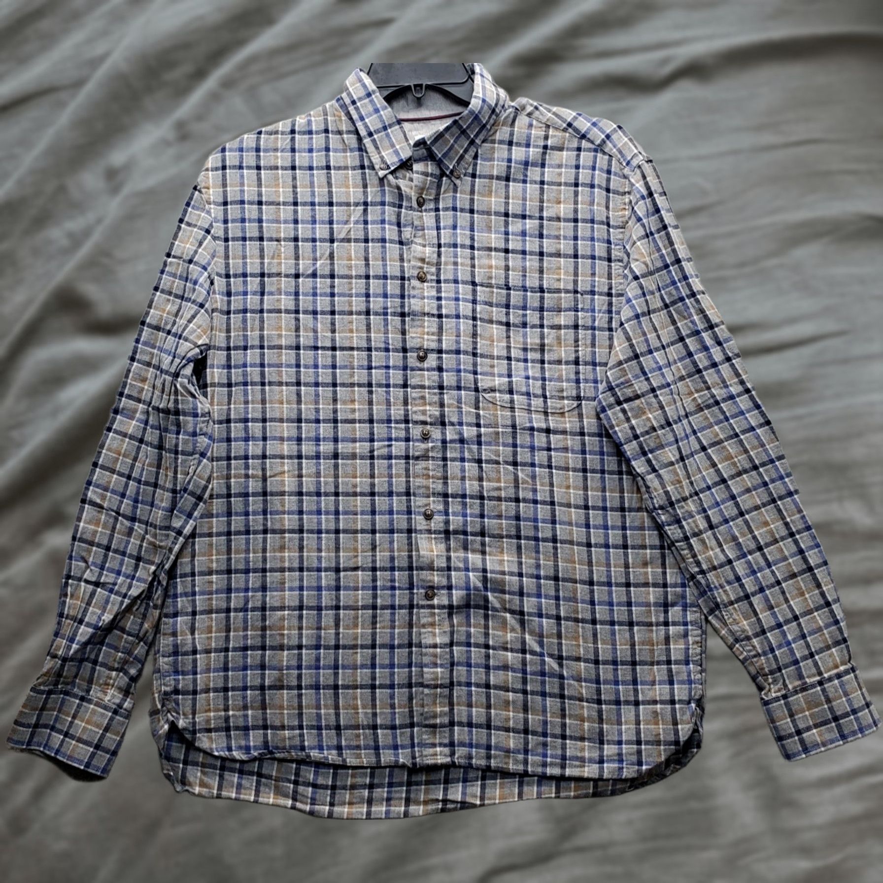 Jos. A. Bank Jos. A. Bank Button-Down Shirt Mens L Multi Plaid Flannel Tailored Fit Collared Size US L / EU 52-54 / 3 - 1 Thumbnail