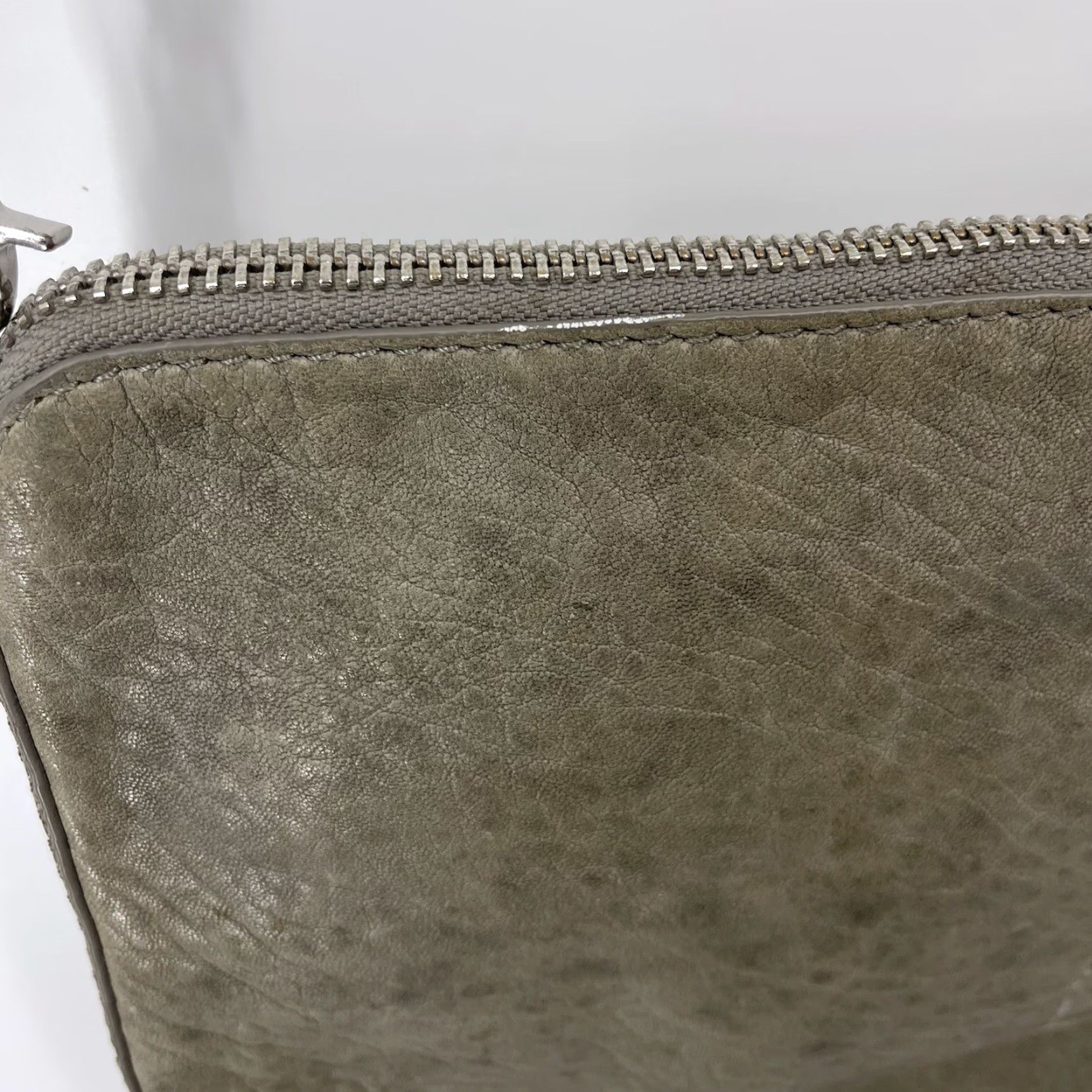 Vintage BOTKIER Leather Logan Gray Purse Shoulder Bag Boho Crossbody Zip Marysia Gray Leather Bag Women Medium Vintage No Size ONE SIZE - 4 Thumbnail