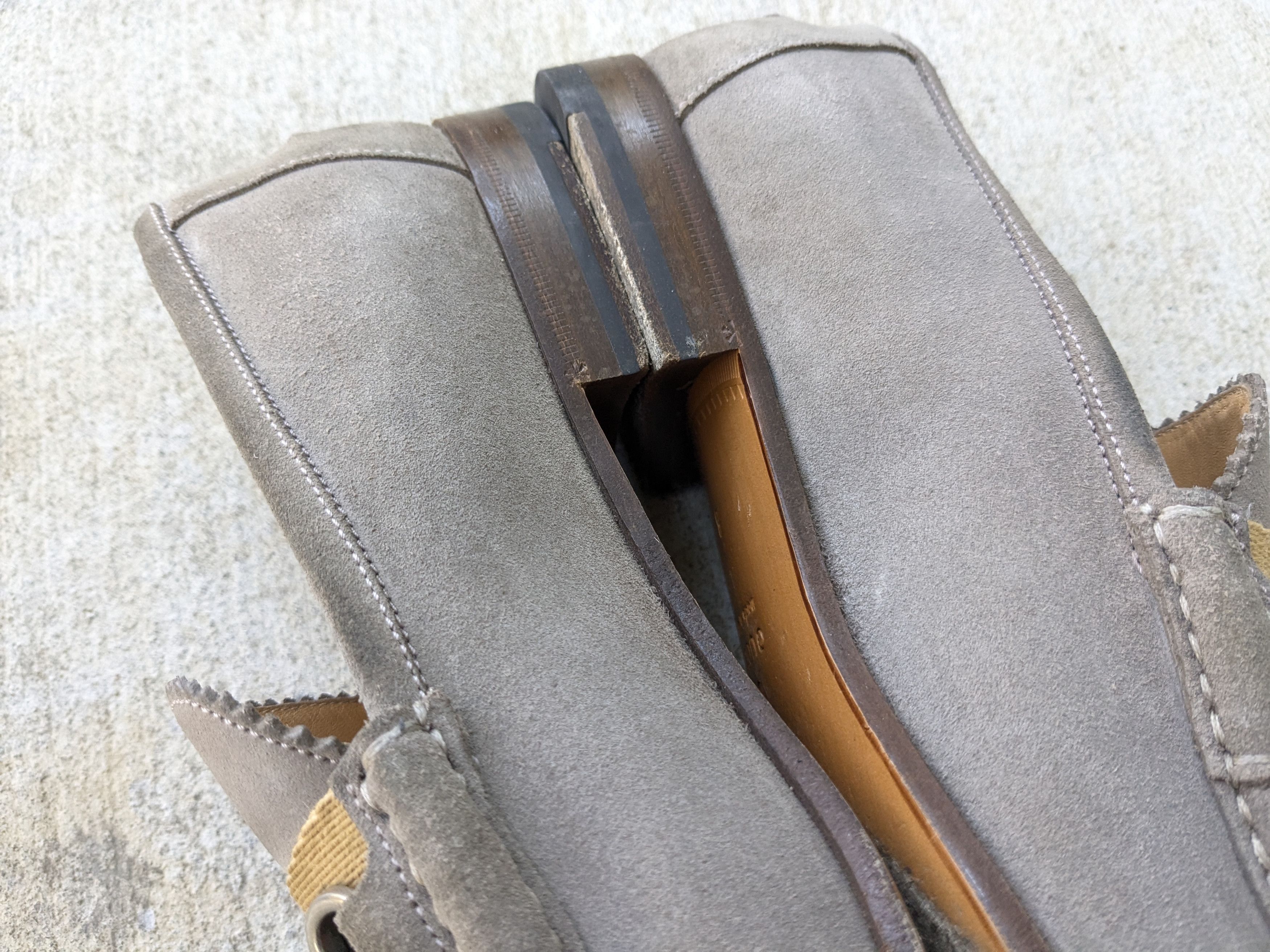 Gucci × Tom Ford Gucci Horsebit Loafers Gray Suede 8.5 Leather Italy Slip On Size US 8.5 / EU 41-42 - 10 Thumbnail