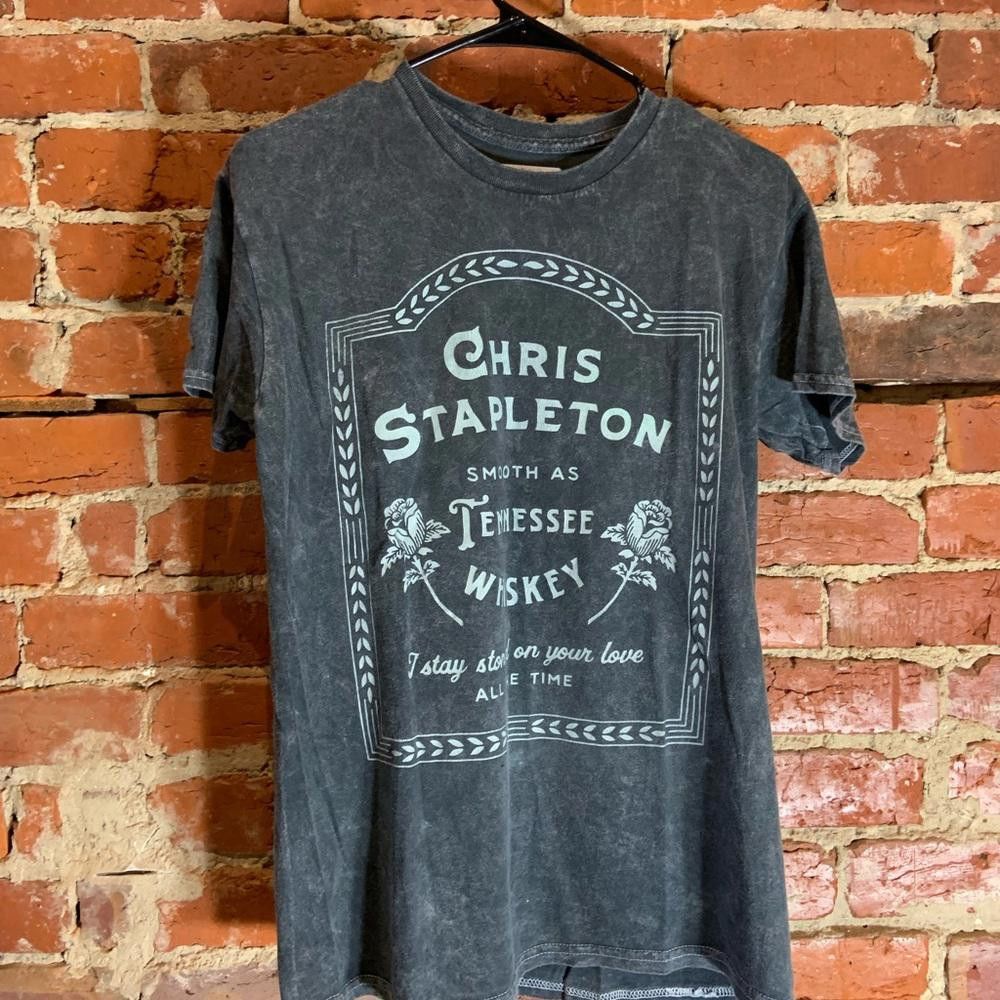 Designer Chris Stapleton medium grey graphic preowned T-shirt Size US M / EU 48-50 / 2 - 2 Thumbnail