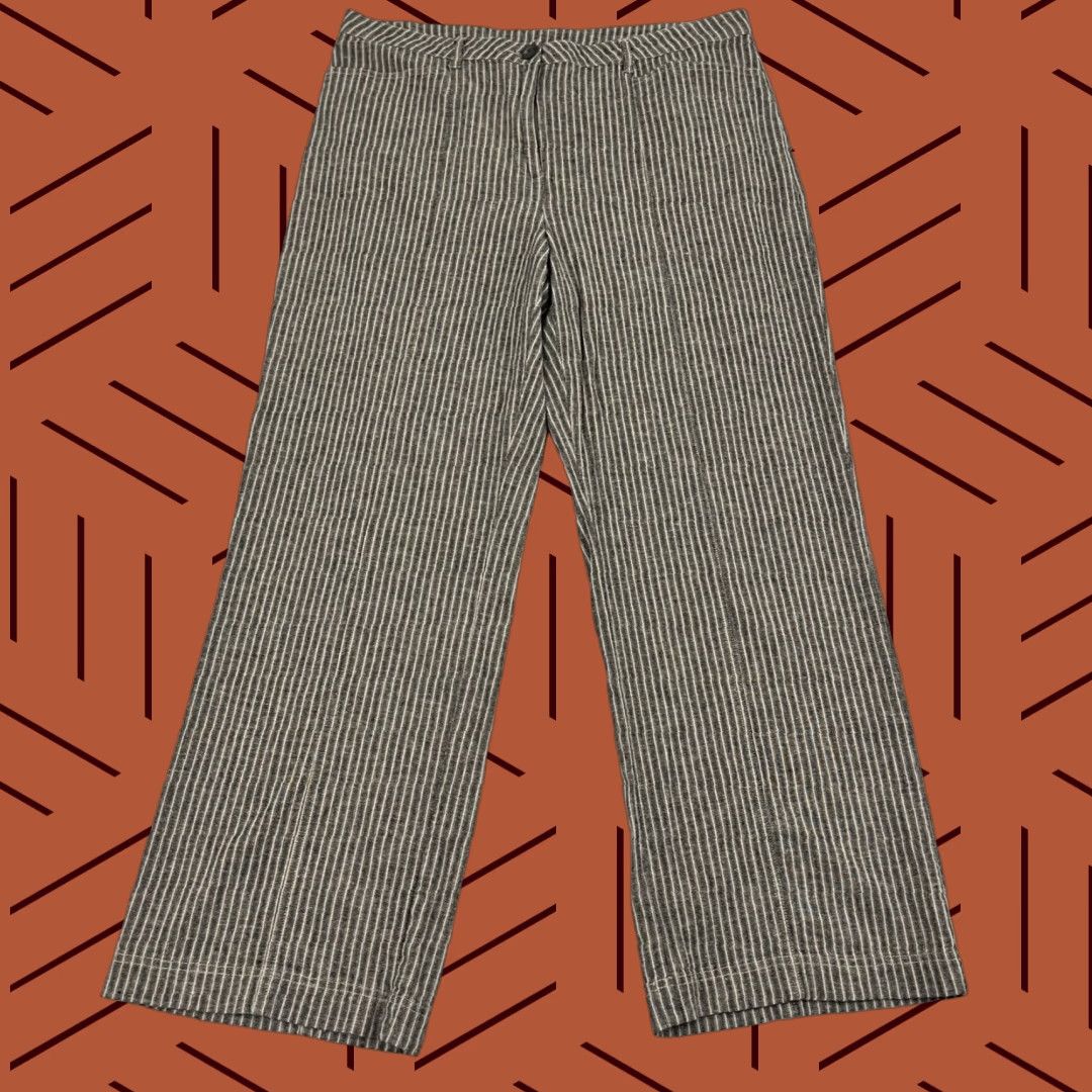 Vintage Sundance Andover Pants Women Sz 16 W36 L30 Gray Linen Blend Wide-Leg Career Work Shirt? Size 38" / US 16 / IT 52 - 1 Thumbnail