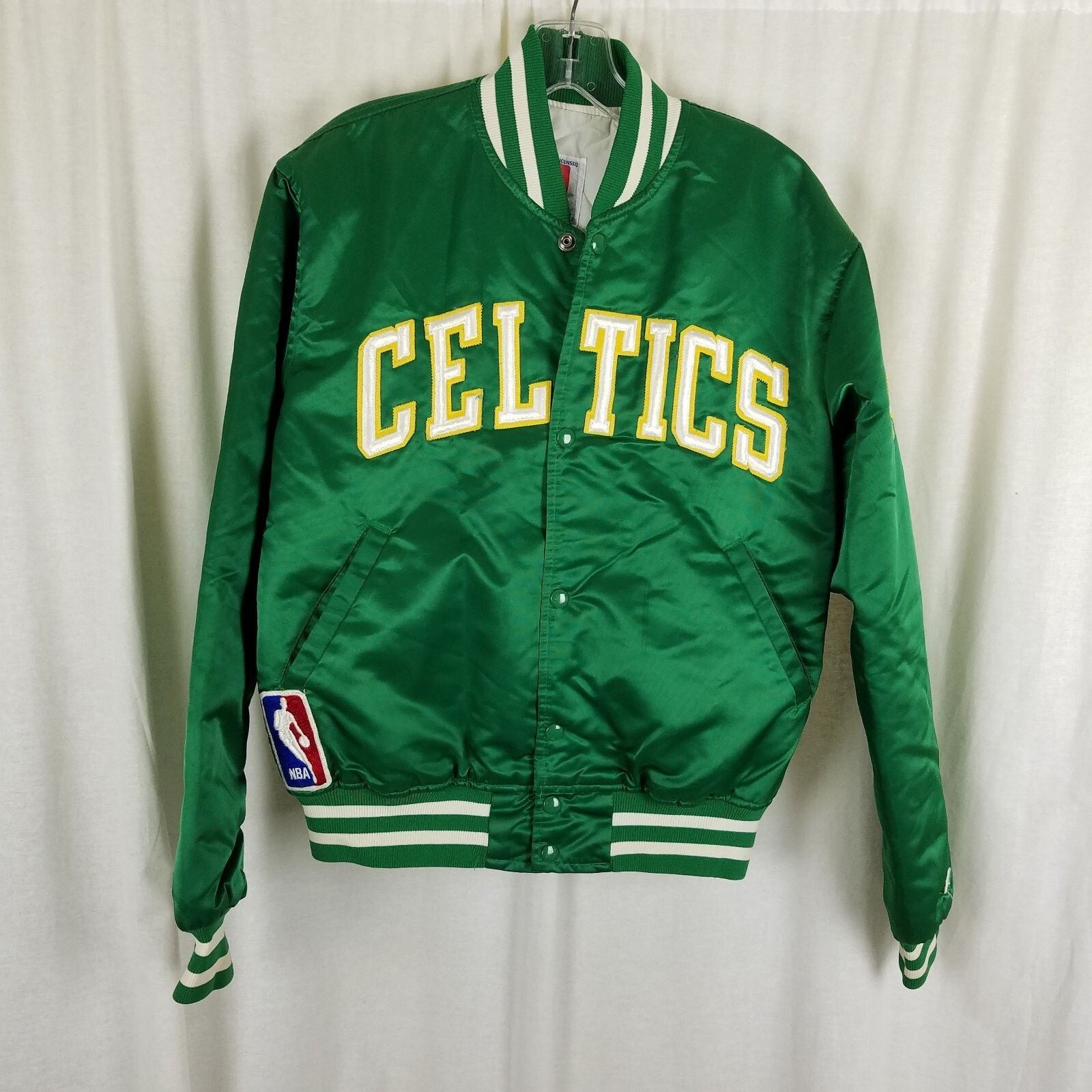 Vtg 80s Starter Boston Celtics Green Satin Basketball Jacket