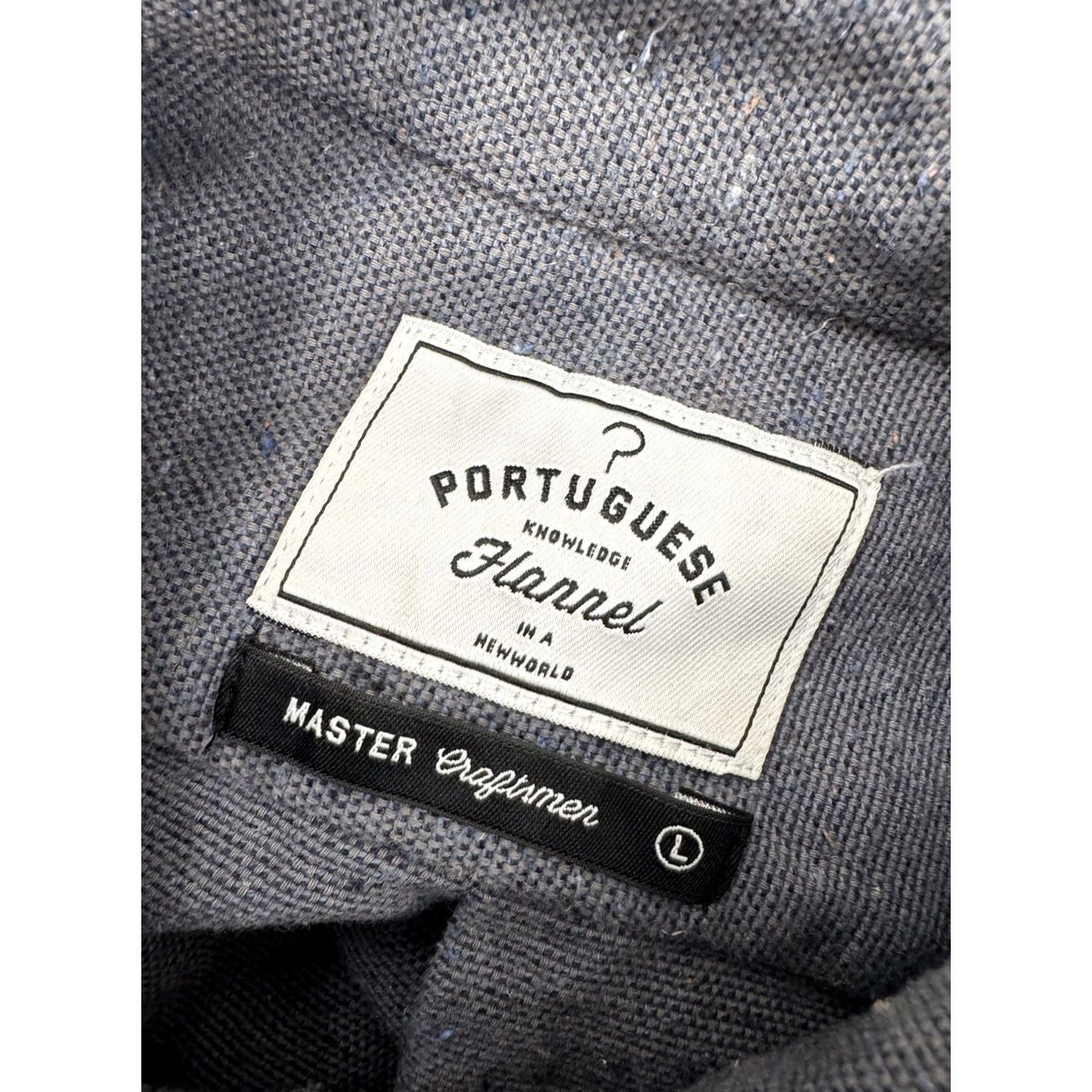 Portuguese Flannel PORTUGUESE FLANNEL L Shirt Speckled SILK WOOL Blue Master Craftsman Button-Up Mens Size US L / EU 52-54 / 3 - 5 Thumbnail