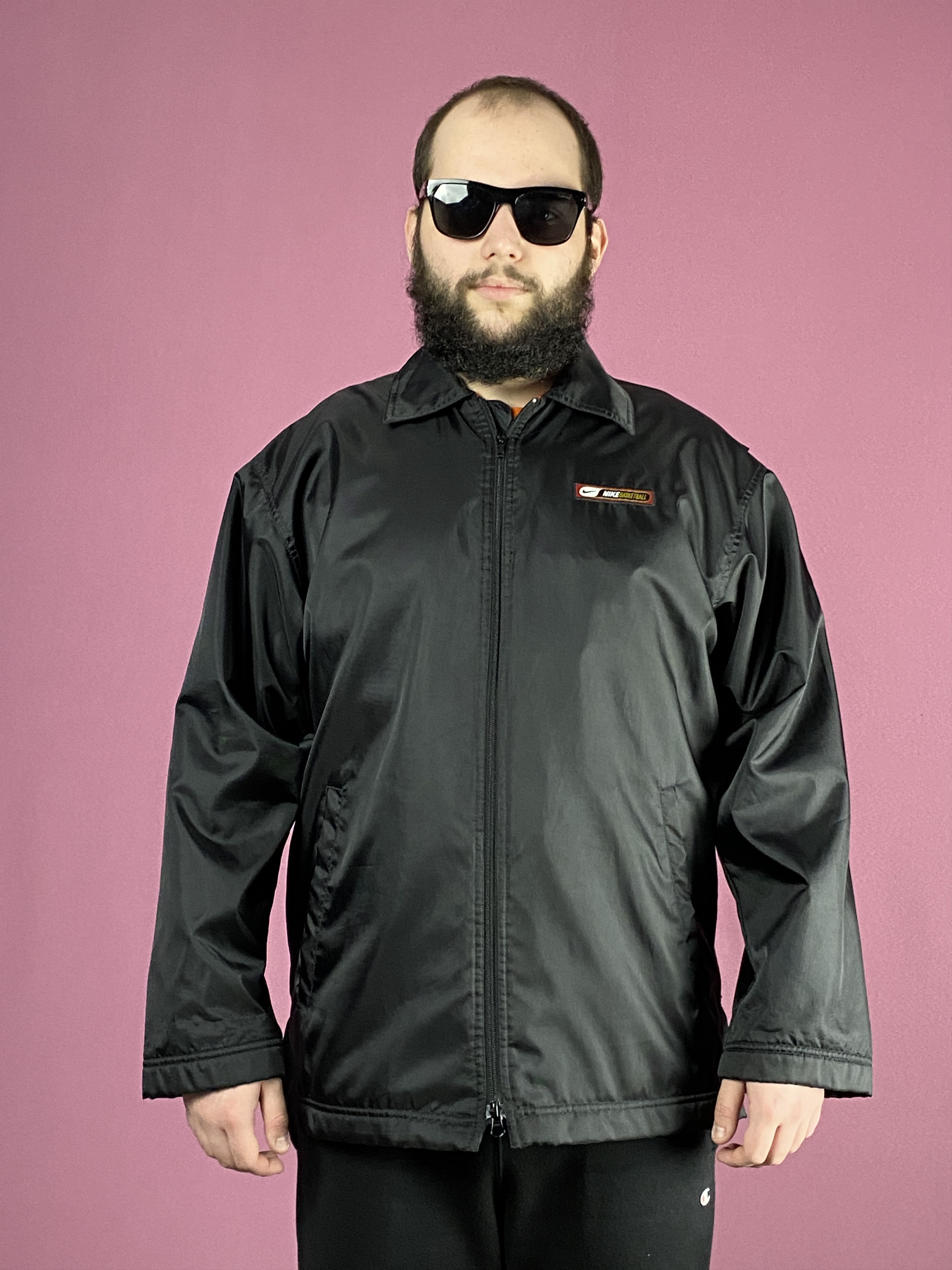 Nike × Vintage 90s Nike Basketball Vintage Men's Coach Jacket - S Size US S / EU 44-46 / 1 - 2 Thumbnail
