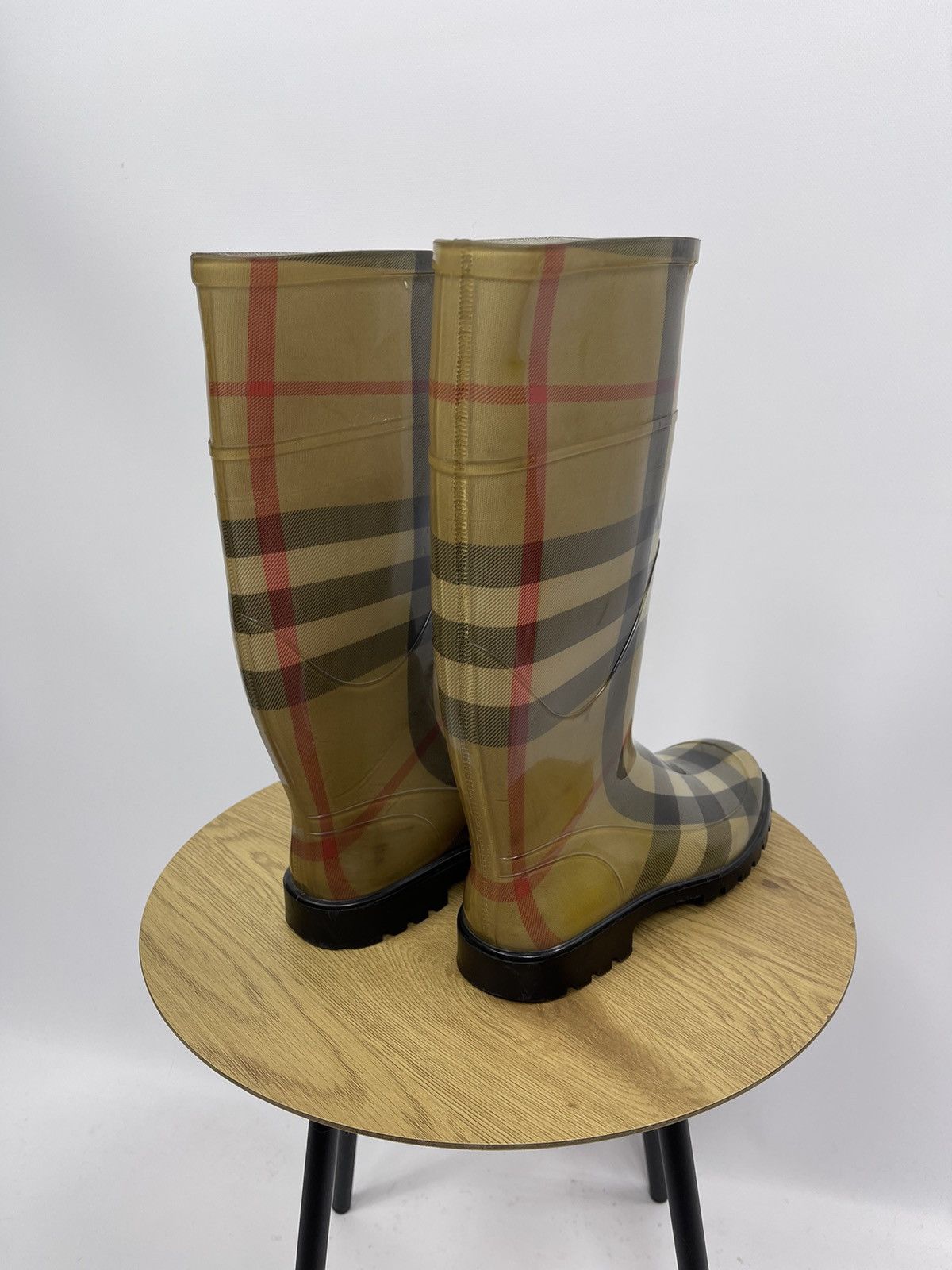Burberry Burberry Womens Rain Boots Size 37 Nova Haymarket Vintage Size US 7 / IT 37 - 4 Thumbnail
