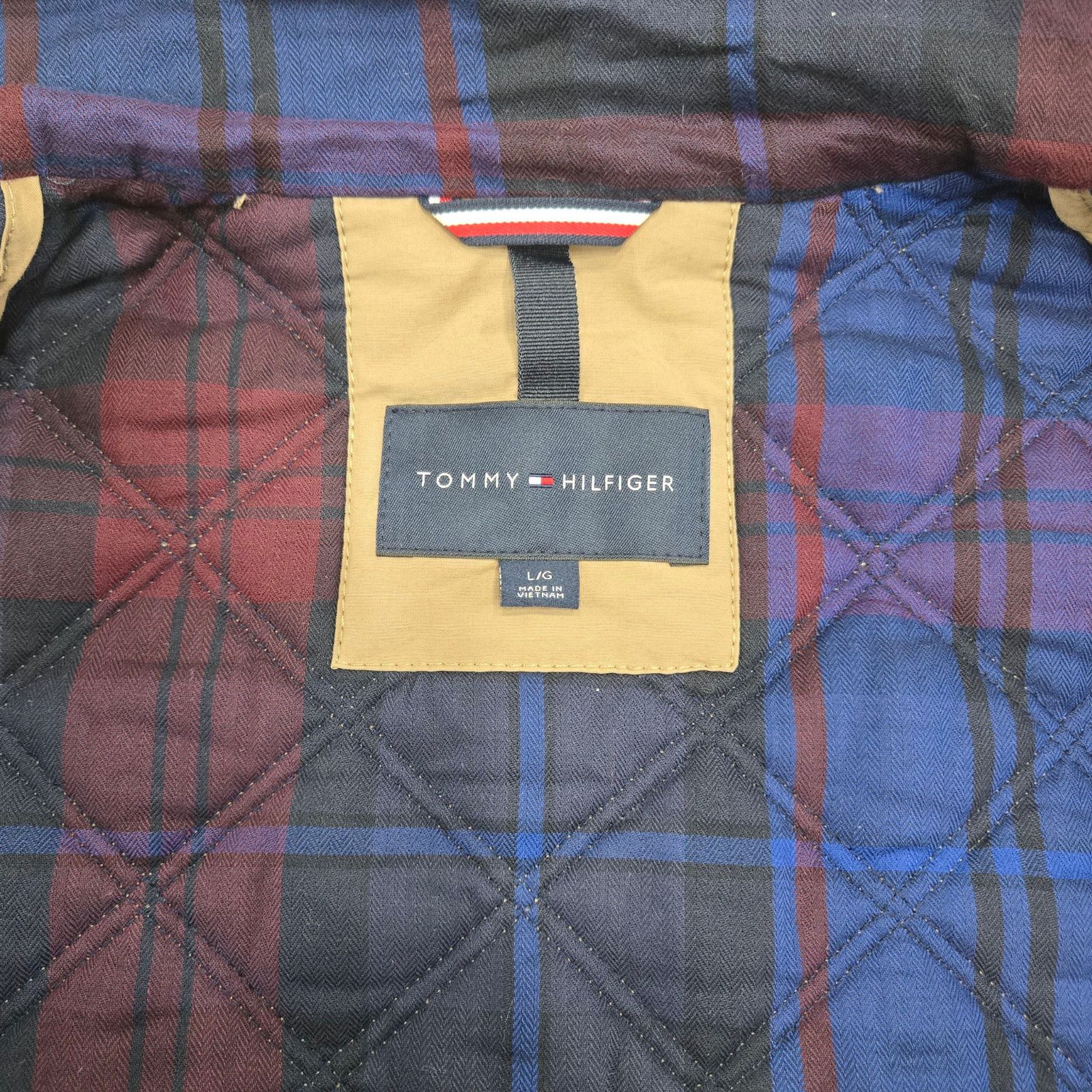 Tommy Hilfiger Tommy Hilfiger Quilted Barn Jacket Tan Plaid Lined Sze Large Size US L / EU 52-54 / 3 - 5 Thumbnail