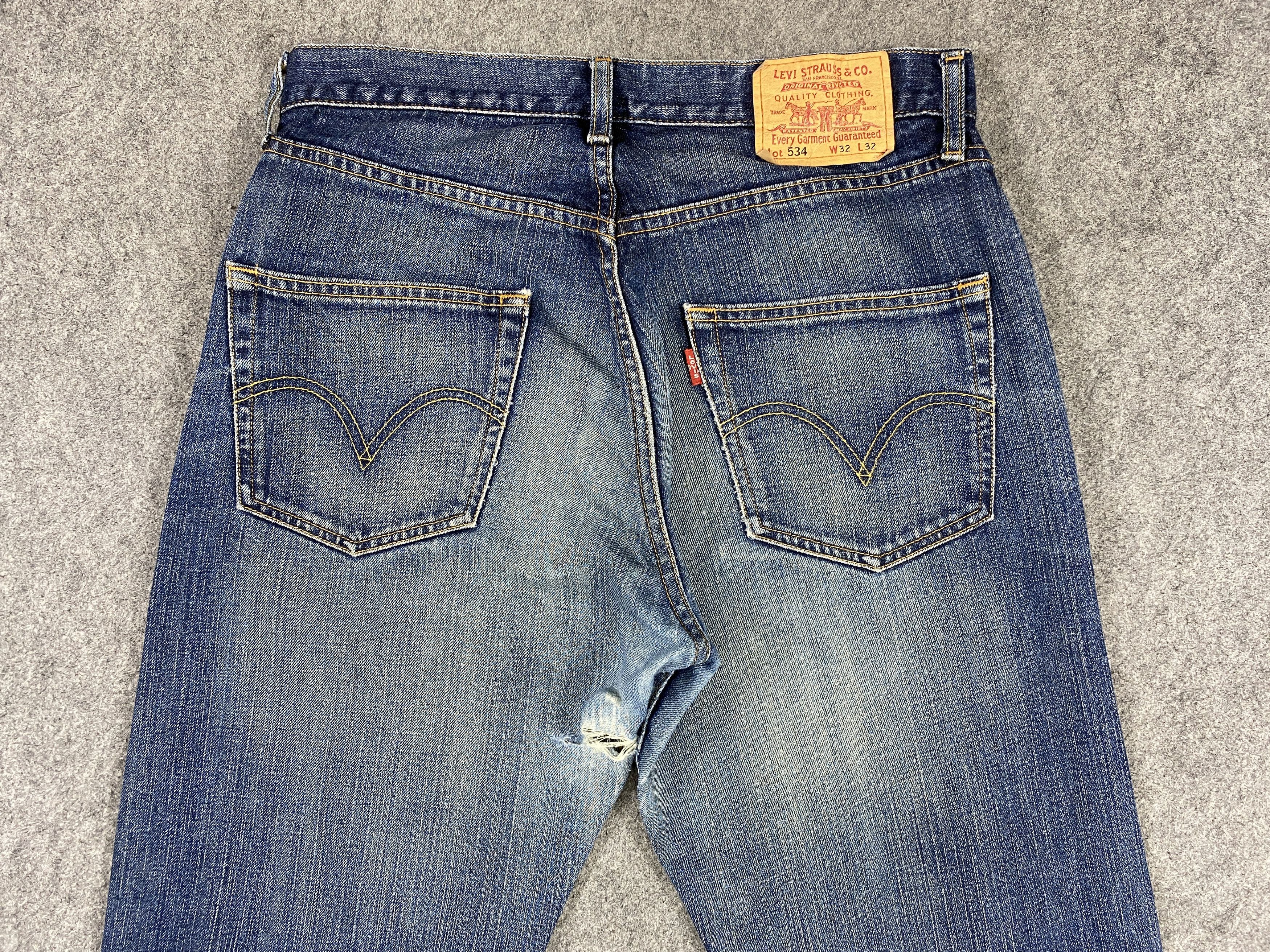 Levi's Distressed Blue Vintage Levi's 527 32x32 Denim -JN2068 Size ONE SIZE - 4 Thumbnail