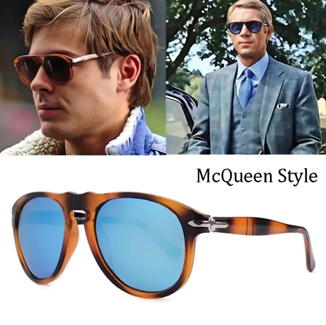 Other Blue Mirror Sunglasses for Men & Women Tortoise Frame UV400 Size ONE SIZE - 4 Thumbnail