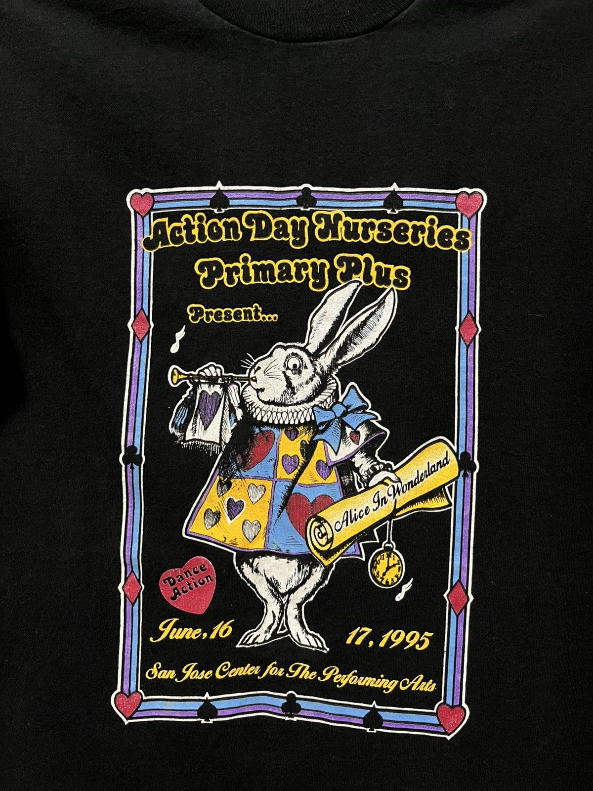 Anime × Vintage White Rabbit Card Suit Alice in Wonderland Action Day 90s Size US M / EU 48-50 / 2 - 3 Thumbnail
