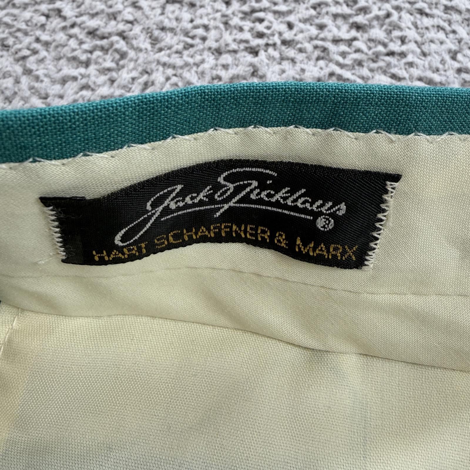 Other Vintage Jack Nicklaus Hart Schaffner Marx Teal Dress Pants Size 42R - 5 Thumbnail