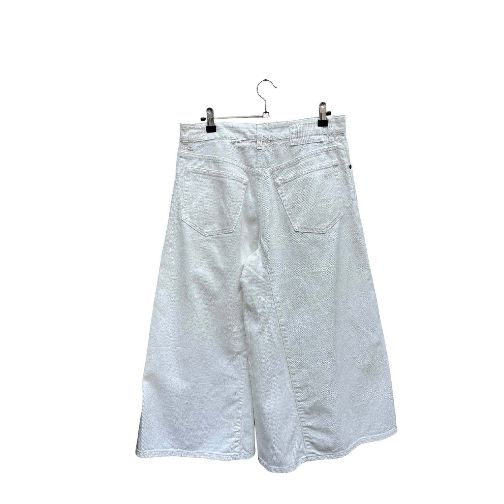 Maison Margiela White Denim Wide Leg Jeans Size 28" / US 6 / IT 42 - 3 Thumbnail