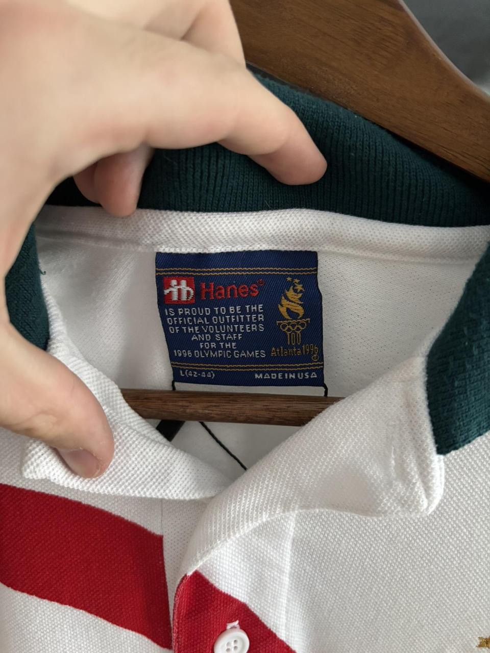 Hanes × Vintage 1996 Olympics Polo. Size US L / EU 52-54 / 3 - 6 Thumbnail