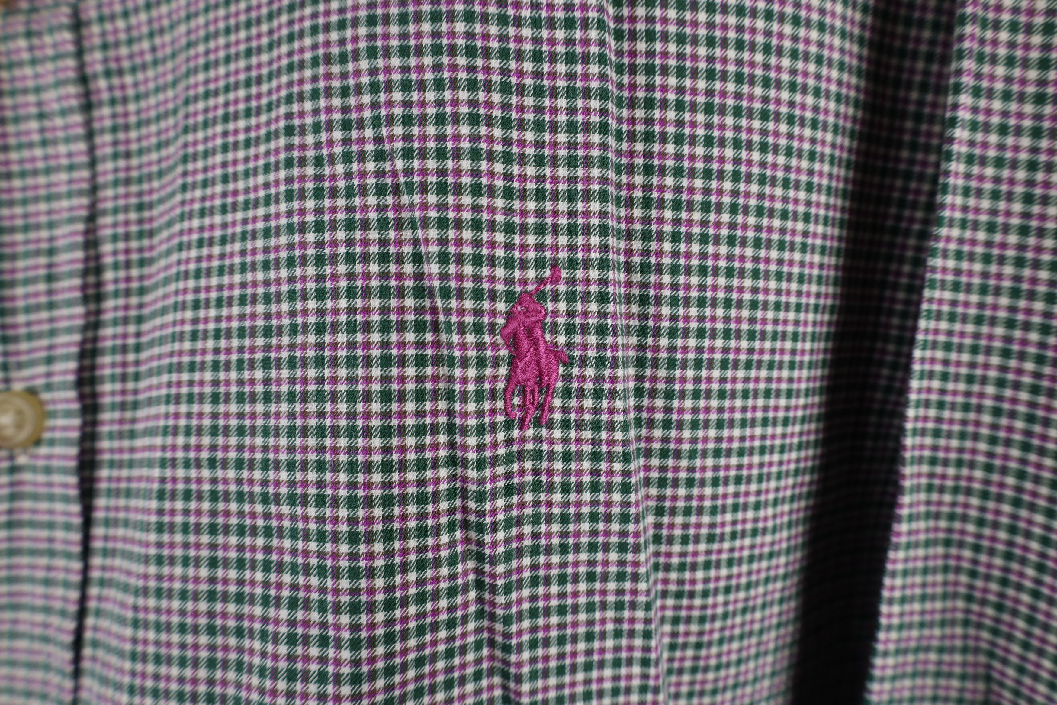 Ralph Lauren × Vintage Vintage Ralph Lauren Plaid Collared Button Down Shirt Cotton Size US XL / EU 56 / 4 - 4 Thumbnail