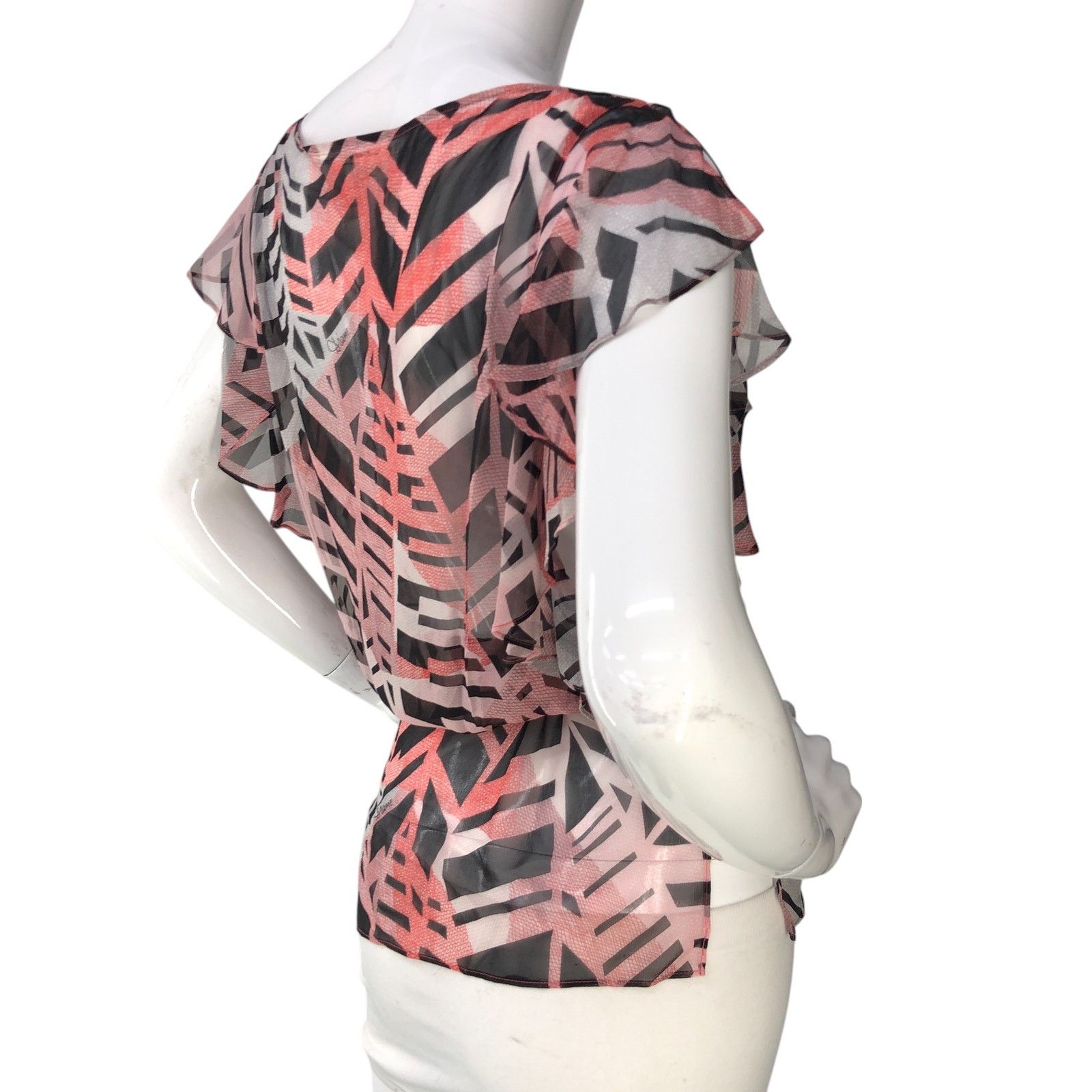 Diane von Furstenberg Diane Von Furstenberg DVF Sz 6 Top Sheer Drawstring NO CAMI Size M / US 6-8 / IT 42-44 - 8 Thumbnail