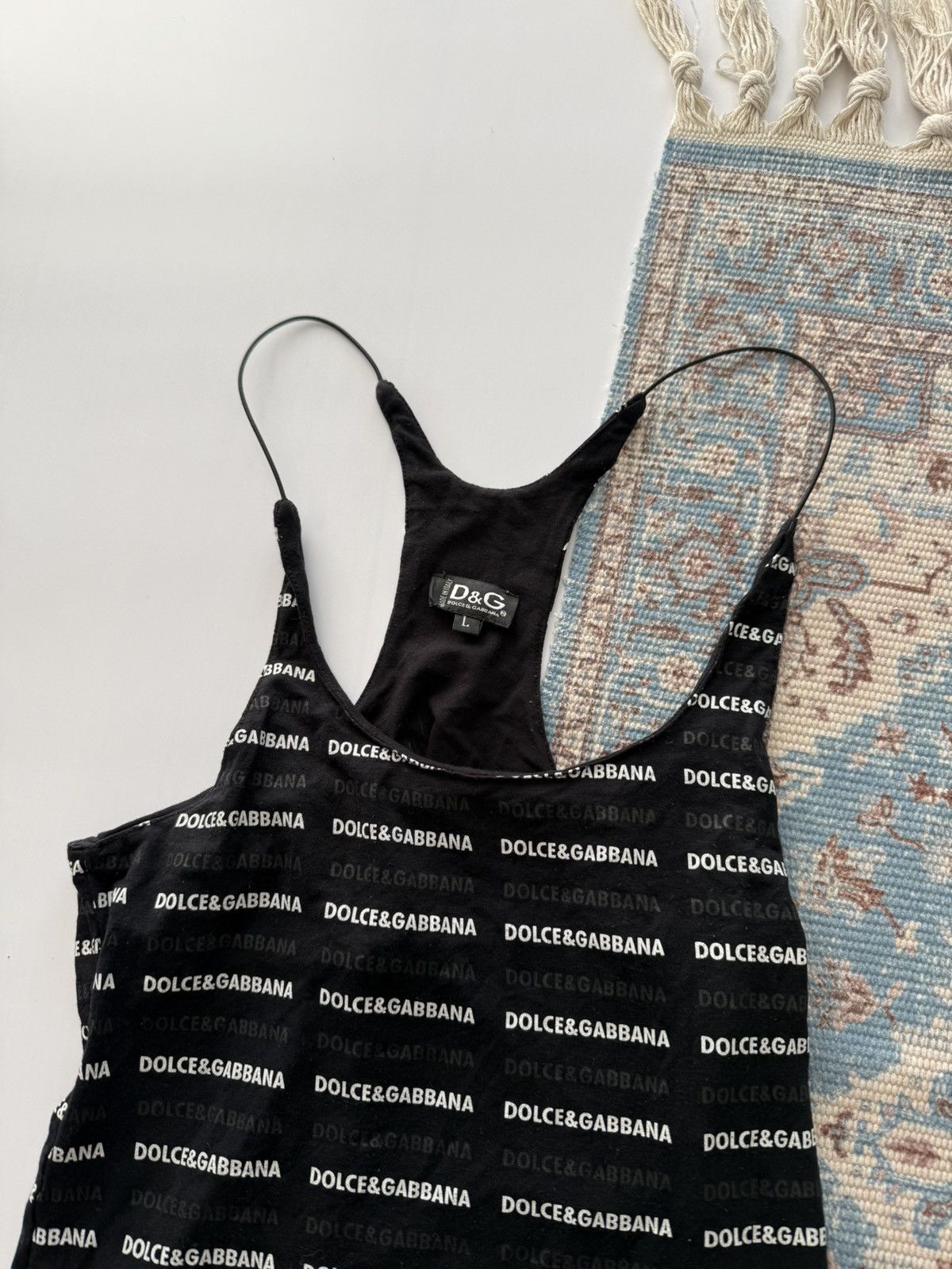 Dolce & Gabbana Vintage Dolce & Gabbana Monogram Tank Top Size L / US 10 / IT 46 - 3 Thumbnail