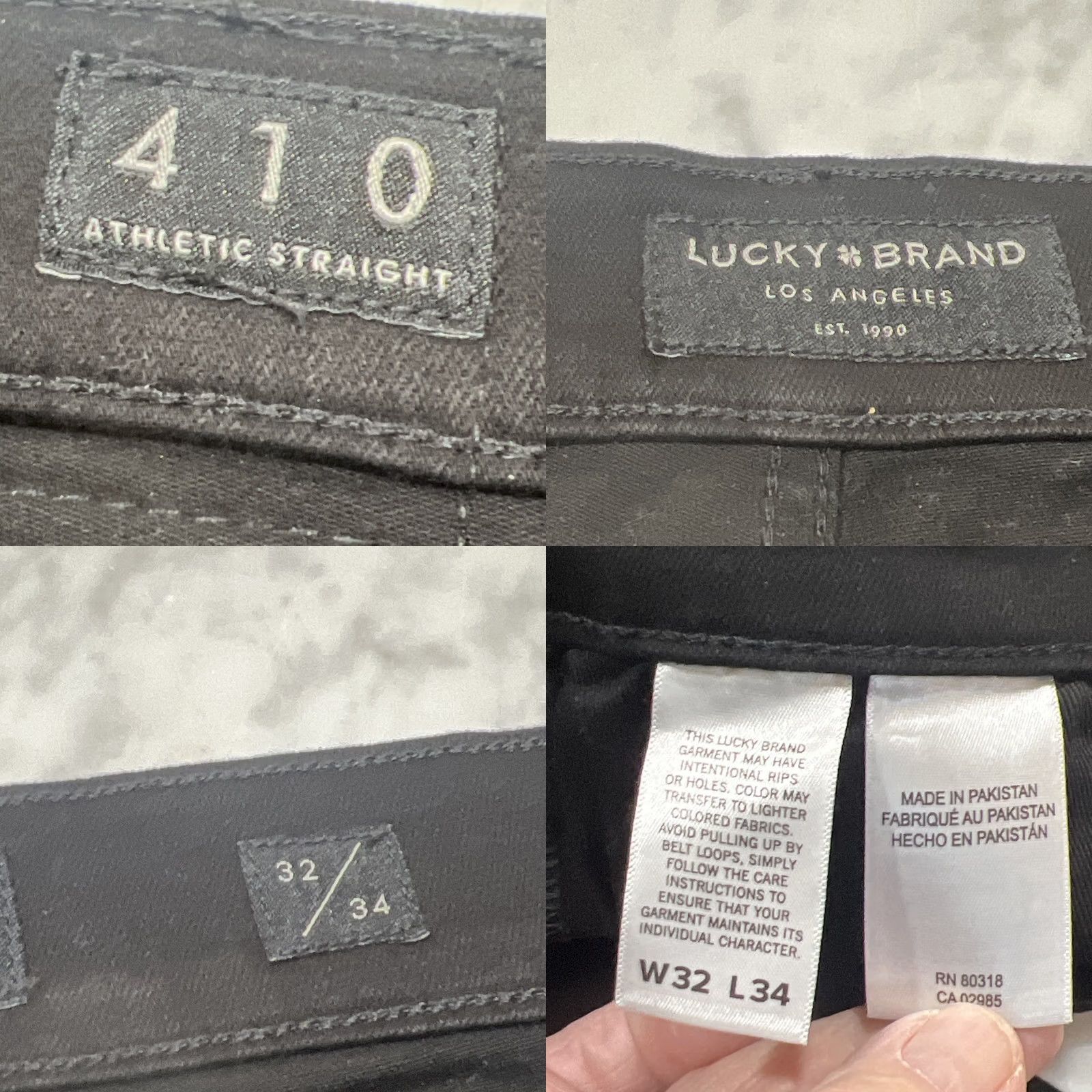 Lucky Brand Lucky Brand Stretch Black Jeans Men 32/34 410 Athletic Straight Leg Denim Shirt Size US 32 / EU 48 - 10 Thumbnail