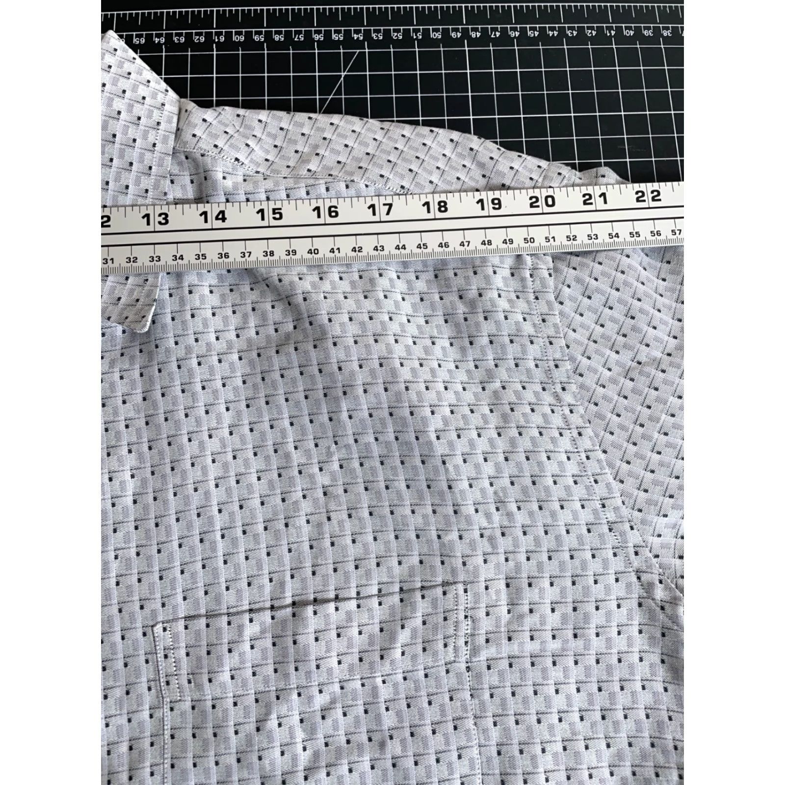 Zanella VINTAGE Zanella Men's Shirt Long Sleeve Cotton Geometric Pattern Collared XL Gray Italy Fall Winter Size US XL / EU 56 / 4 - 7 Thumbnail